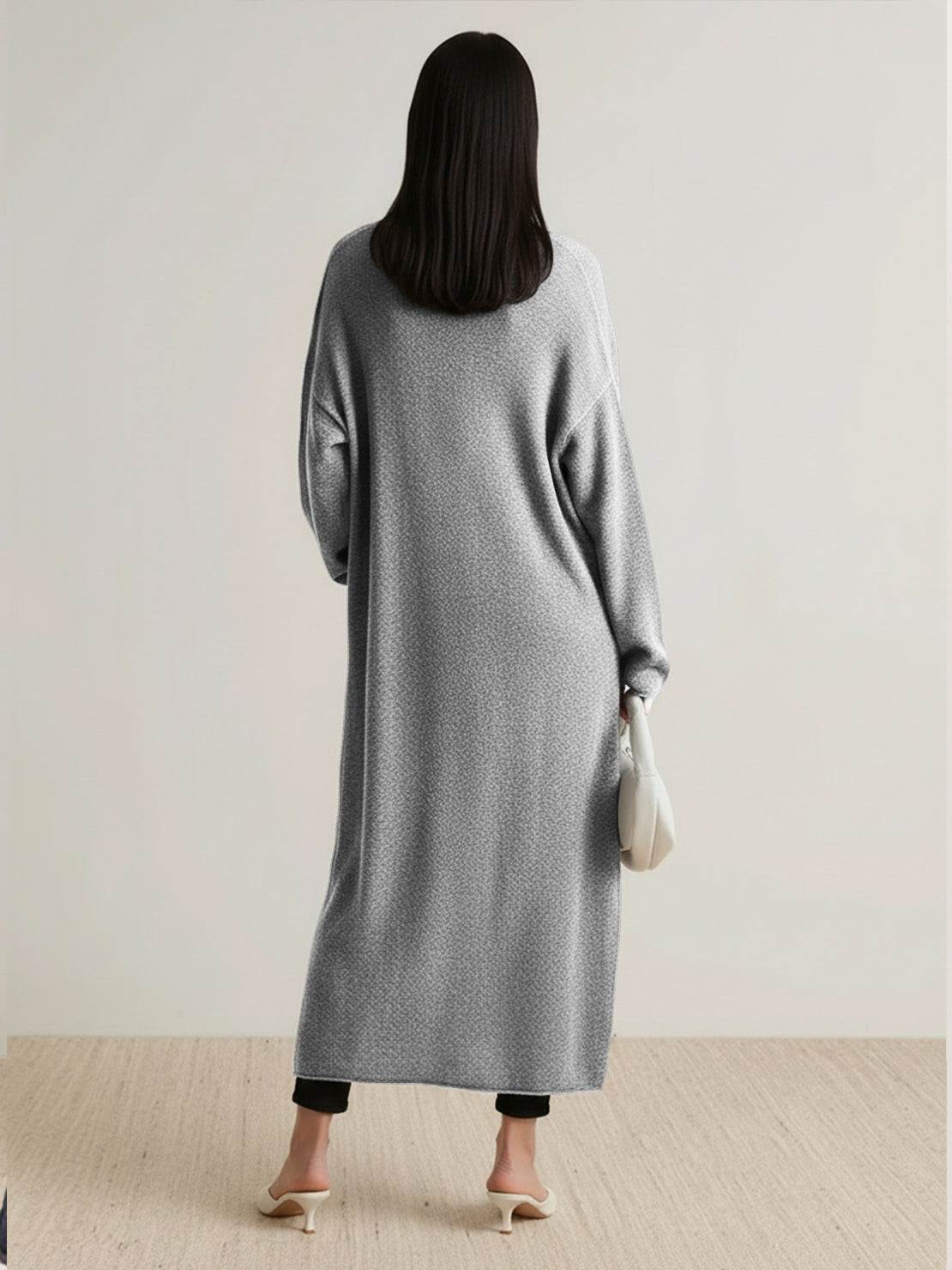 100% Australian Merino Wool Long Cardigan - Image 45