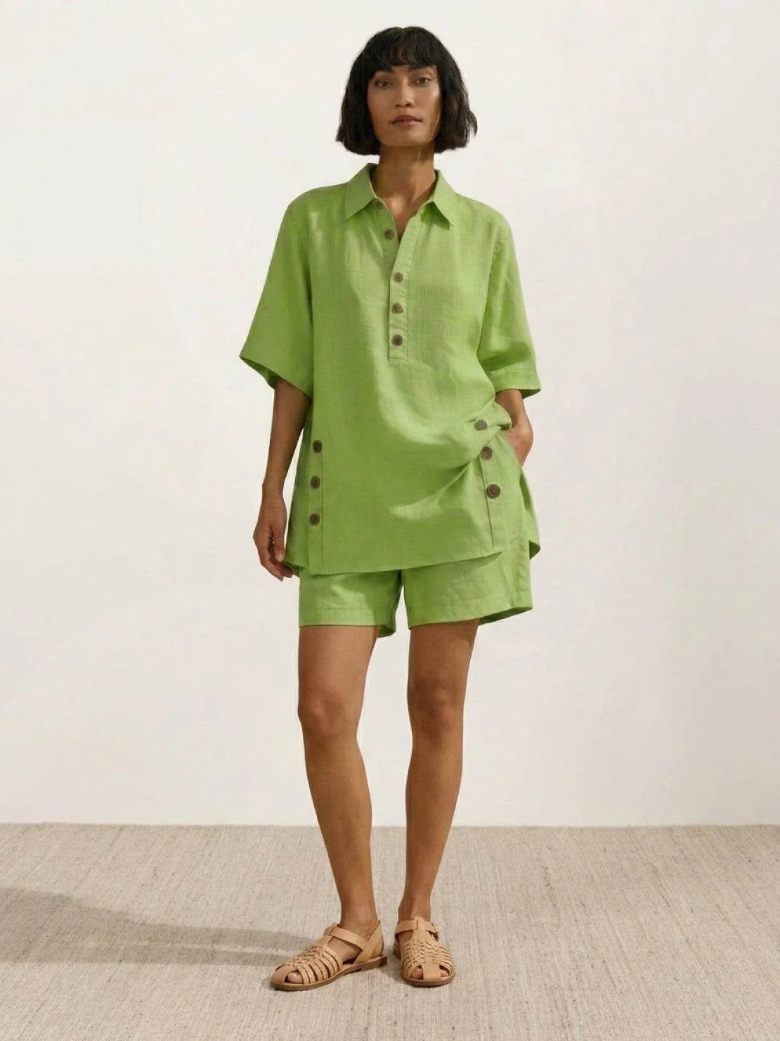 100% Cotton Button-Front Co-Ord - Image 9