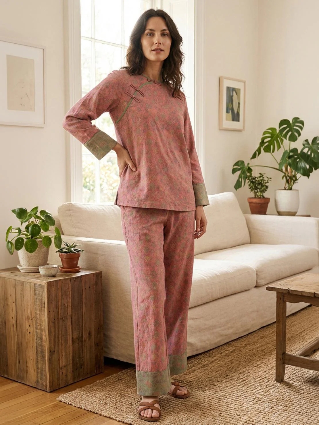 100% Cotton Chinese Pankou Loungewear - Image 12
