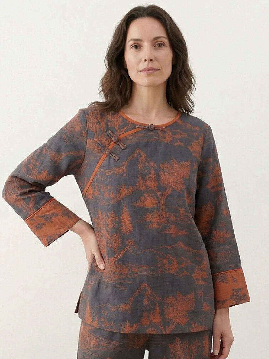 100% Cotton Chinese Pankou Loungewear - Image 3