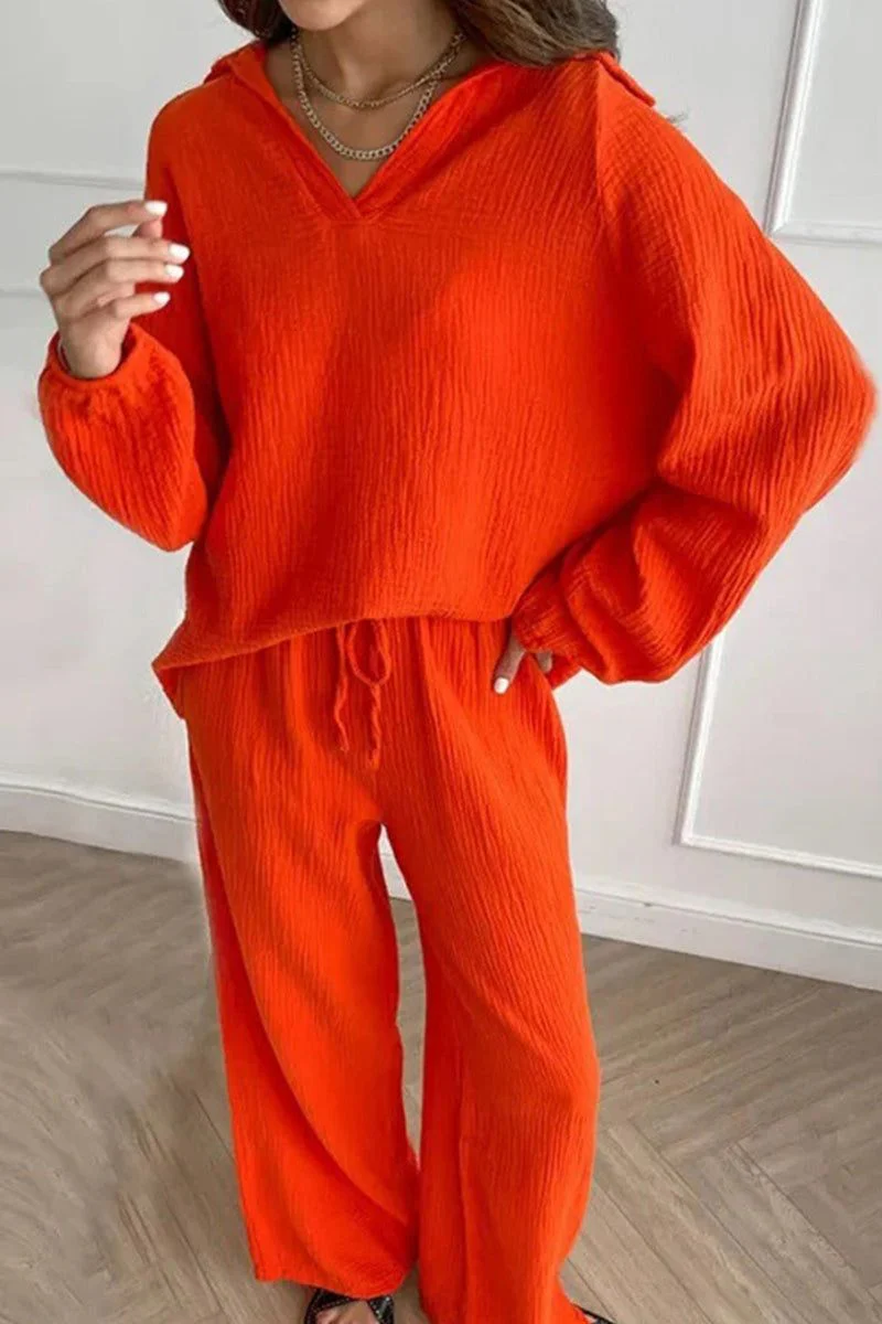 100% Cotton Collared Two-piece Set With Bishop Sleeves - Image 10