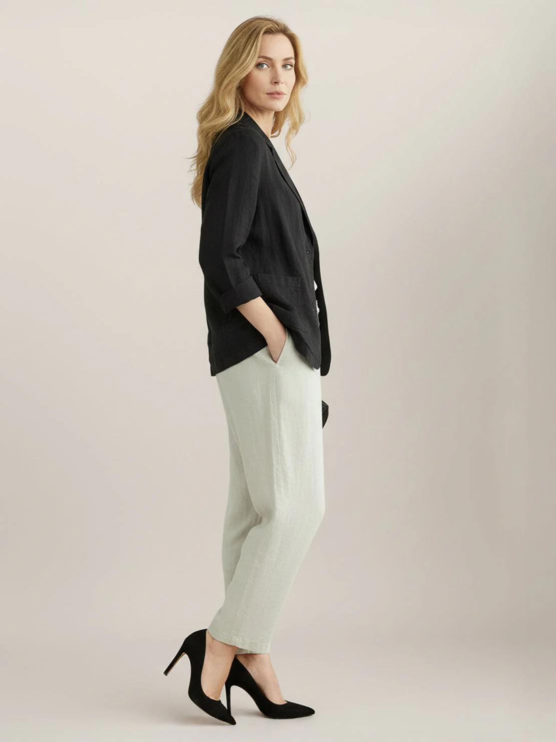 100% Cotton-Linen Blazer - Image 12