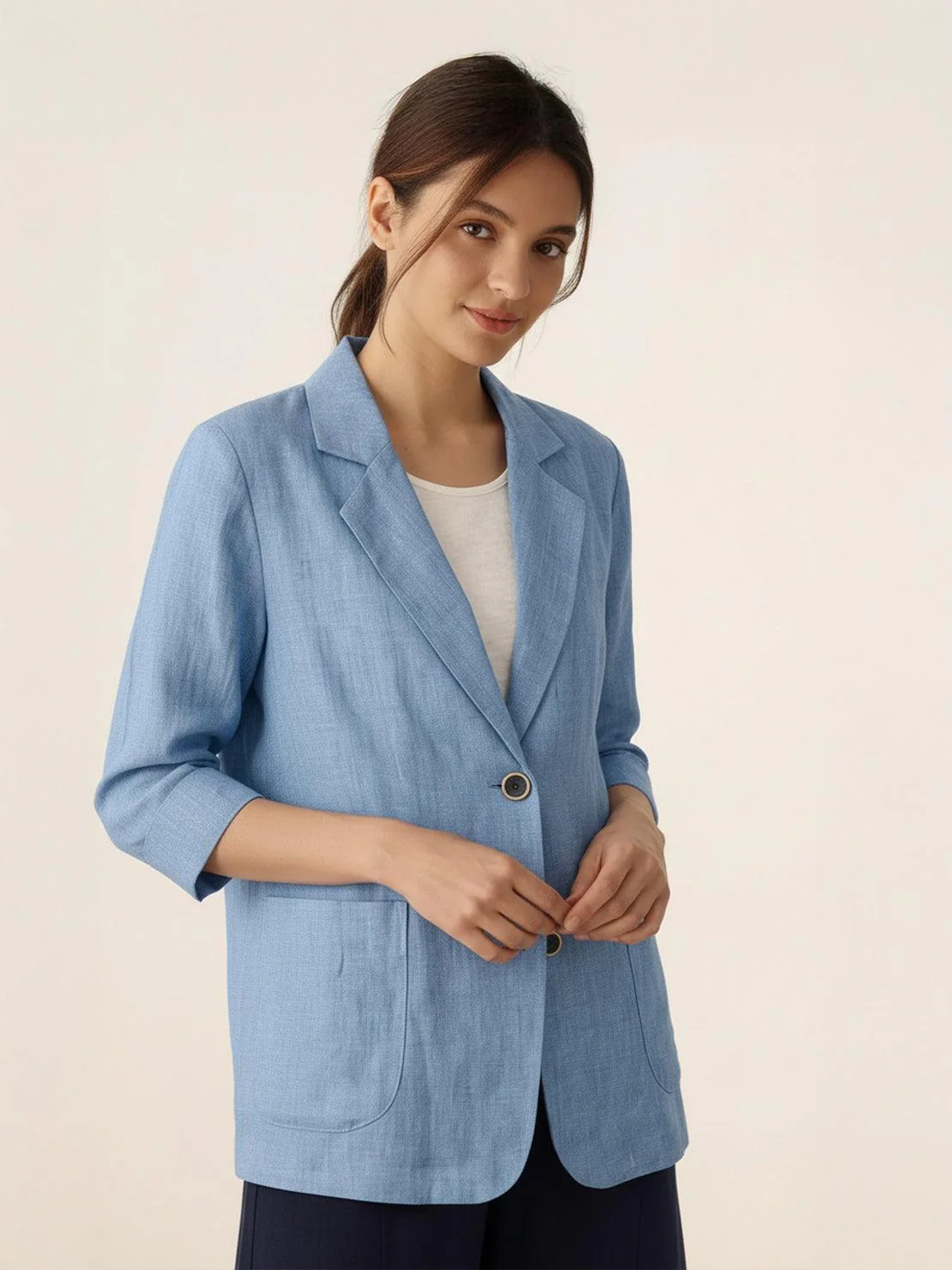 100% Cotton-Linen Blazer - Image 21