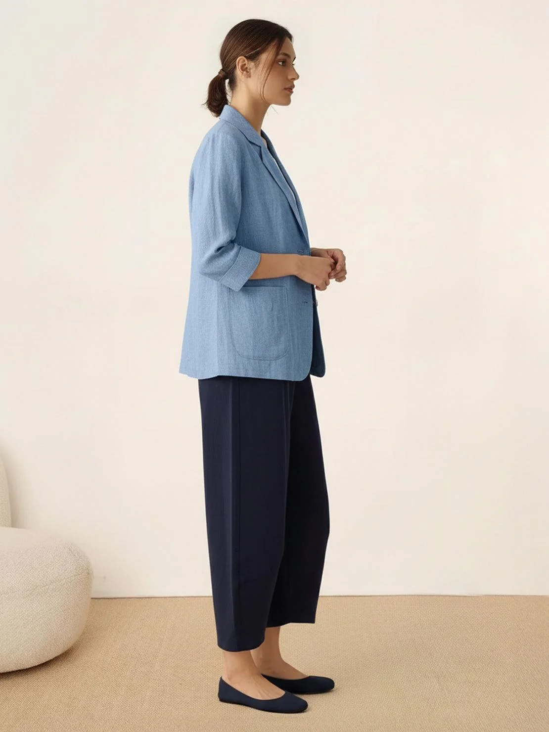 100% Cotton-Linen Blazer - Image 22