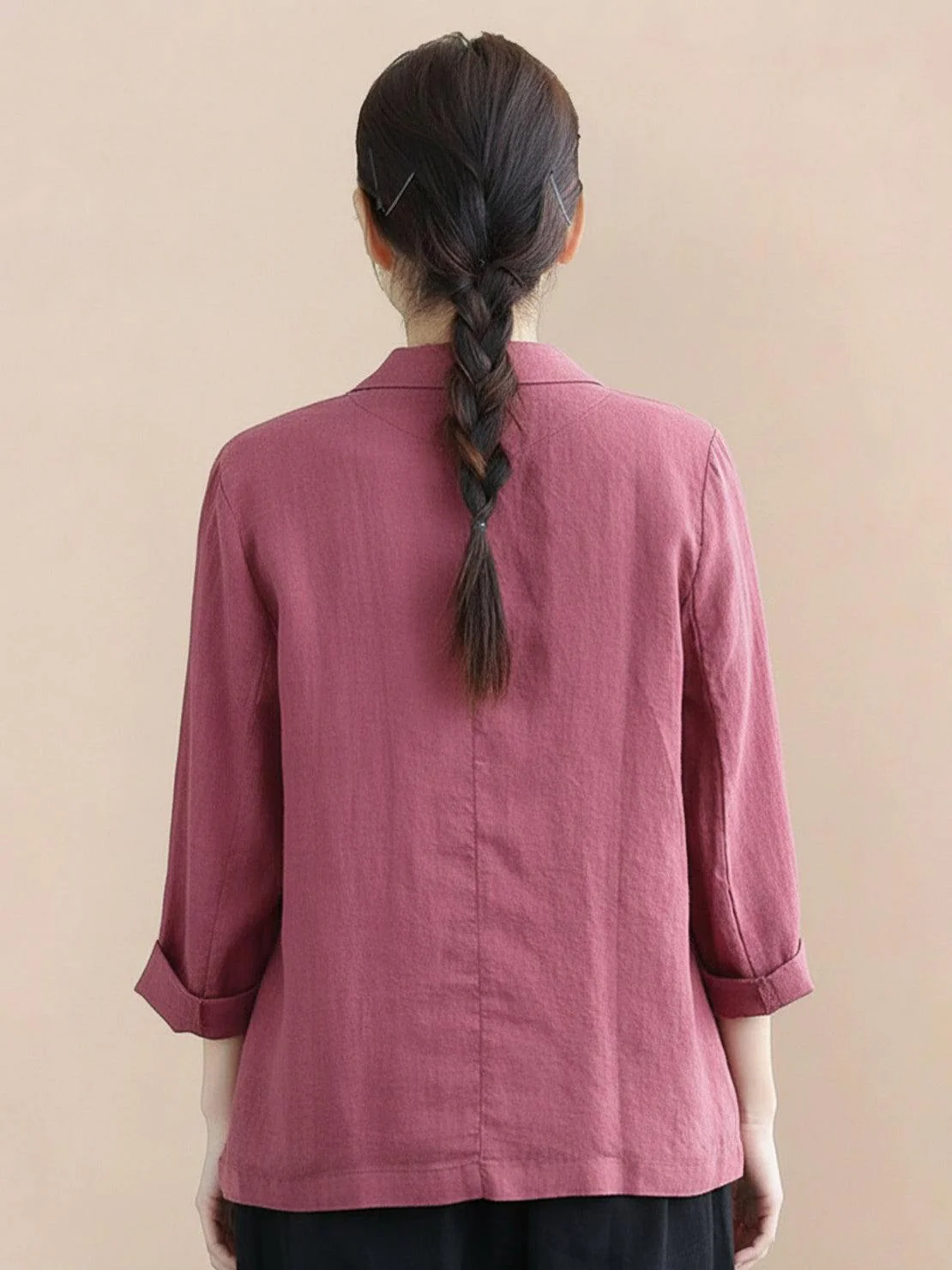 100% Cotton-Linen Blazer - Image 3