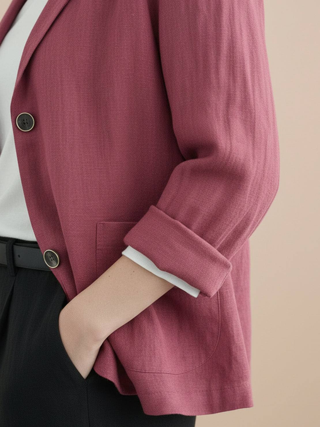100% Cotton-Linen Blazer - Image 4
