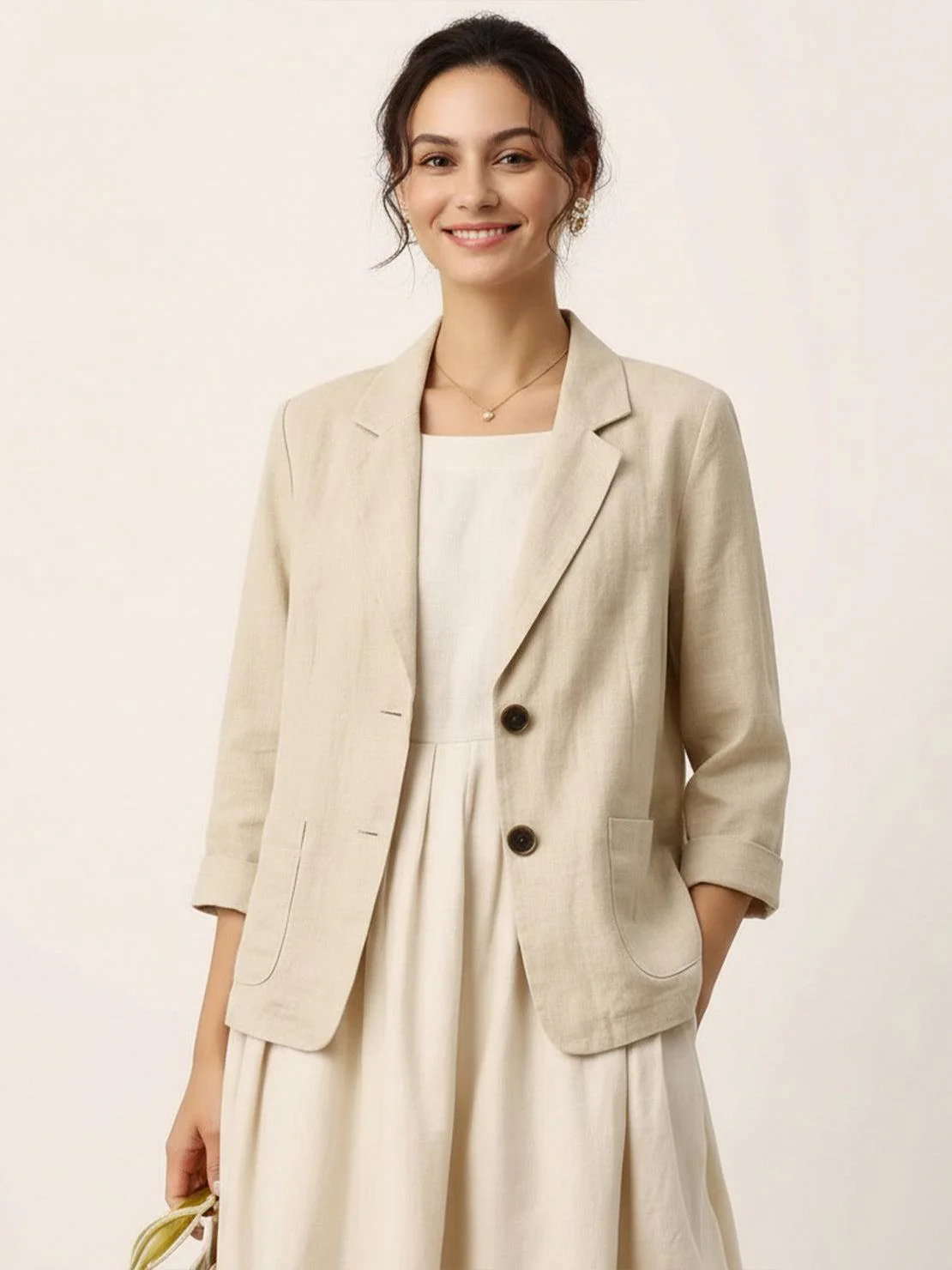 100% Cotton-Linen Blazer - Image 6