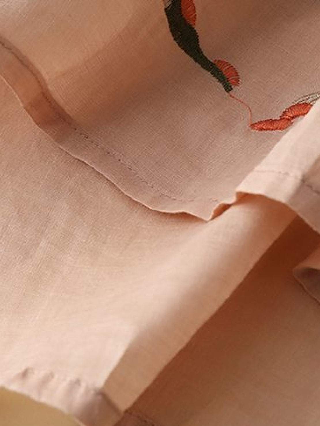 100% Cotton Linen Hand-Embroidered Shirt - Image 6