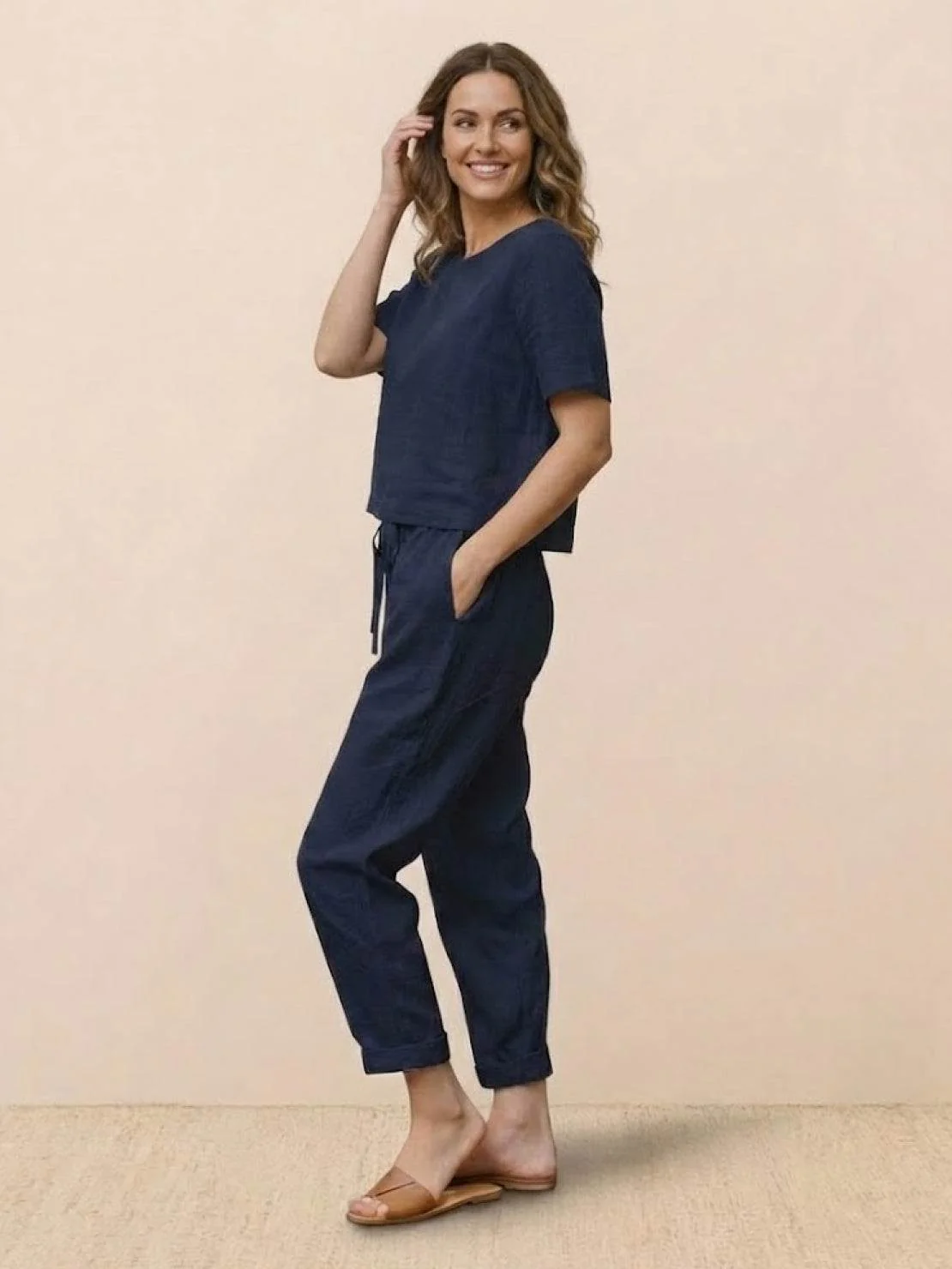 100% Cotton Linen Monochrome Co-ord - Image 3