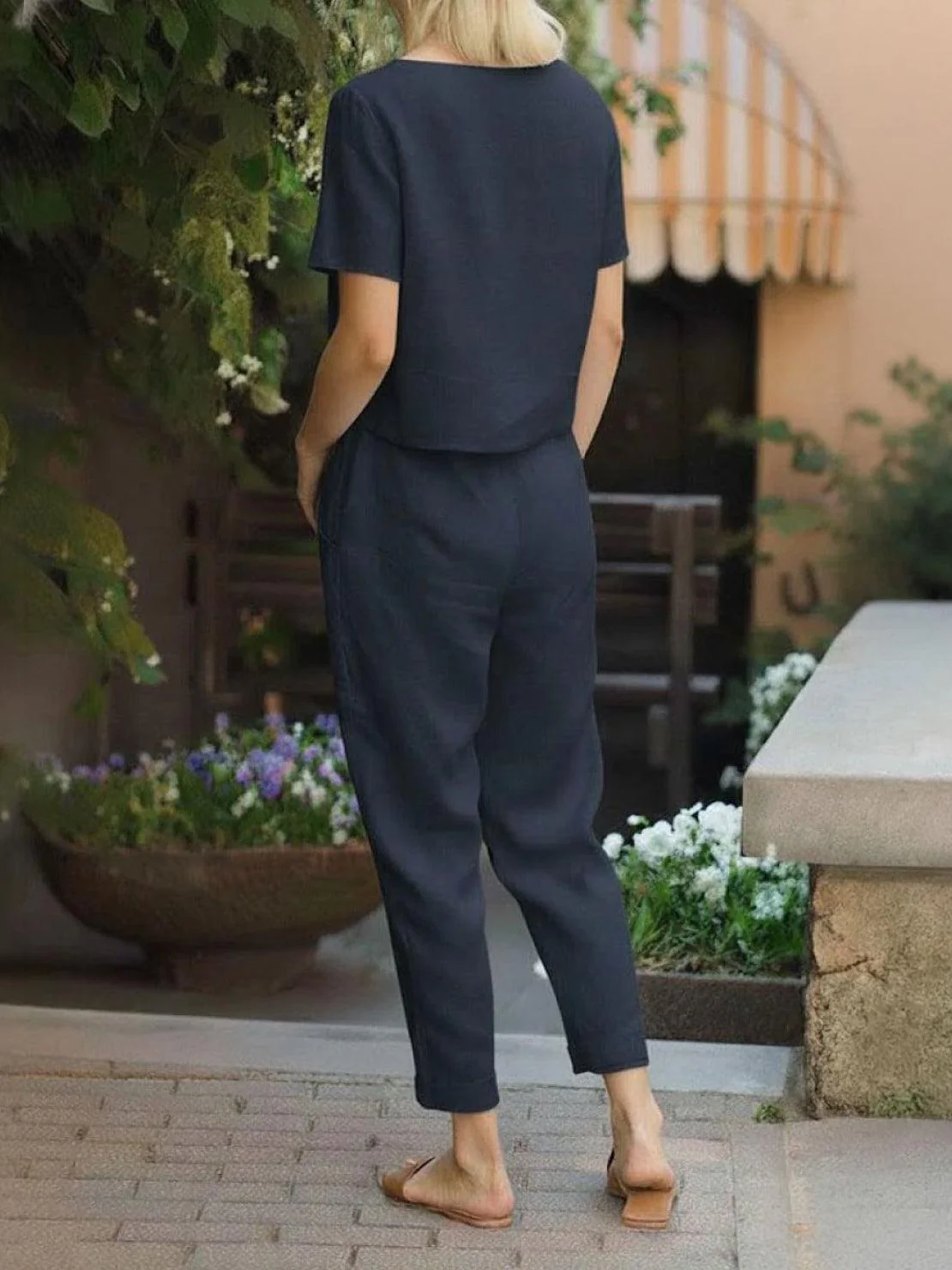 100% Cotton Linen Monochrome Co-ord - Image 6