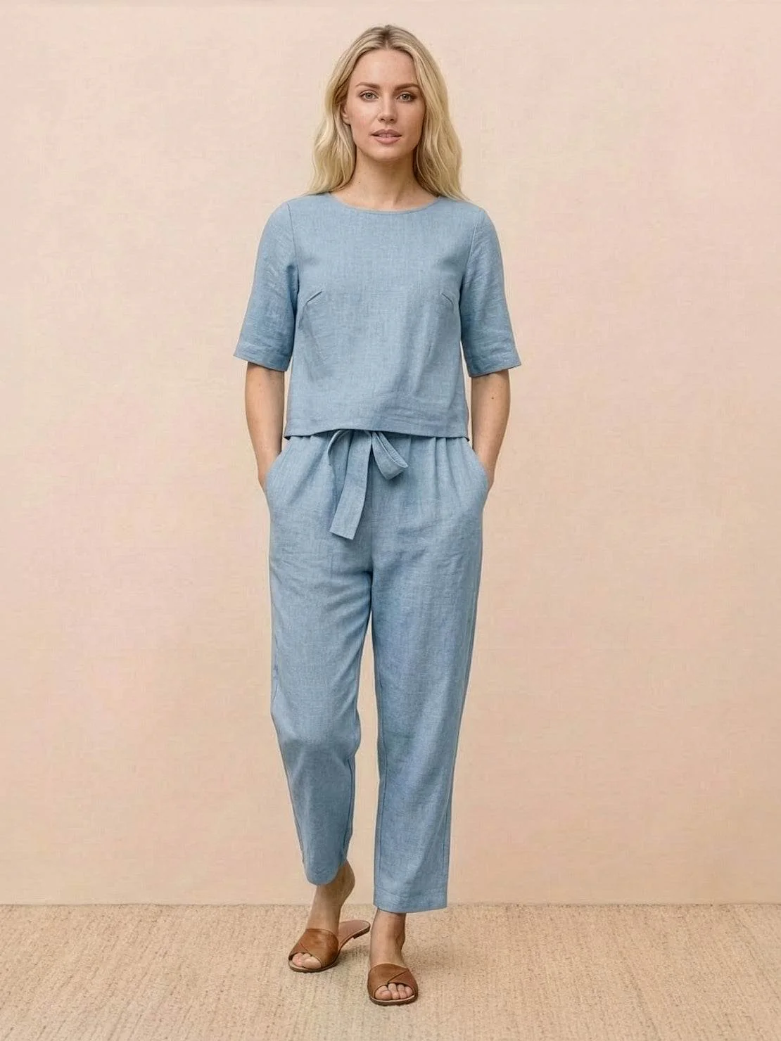 100% Cotton Linen Monochrome Co-ord - Image 73