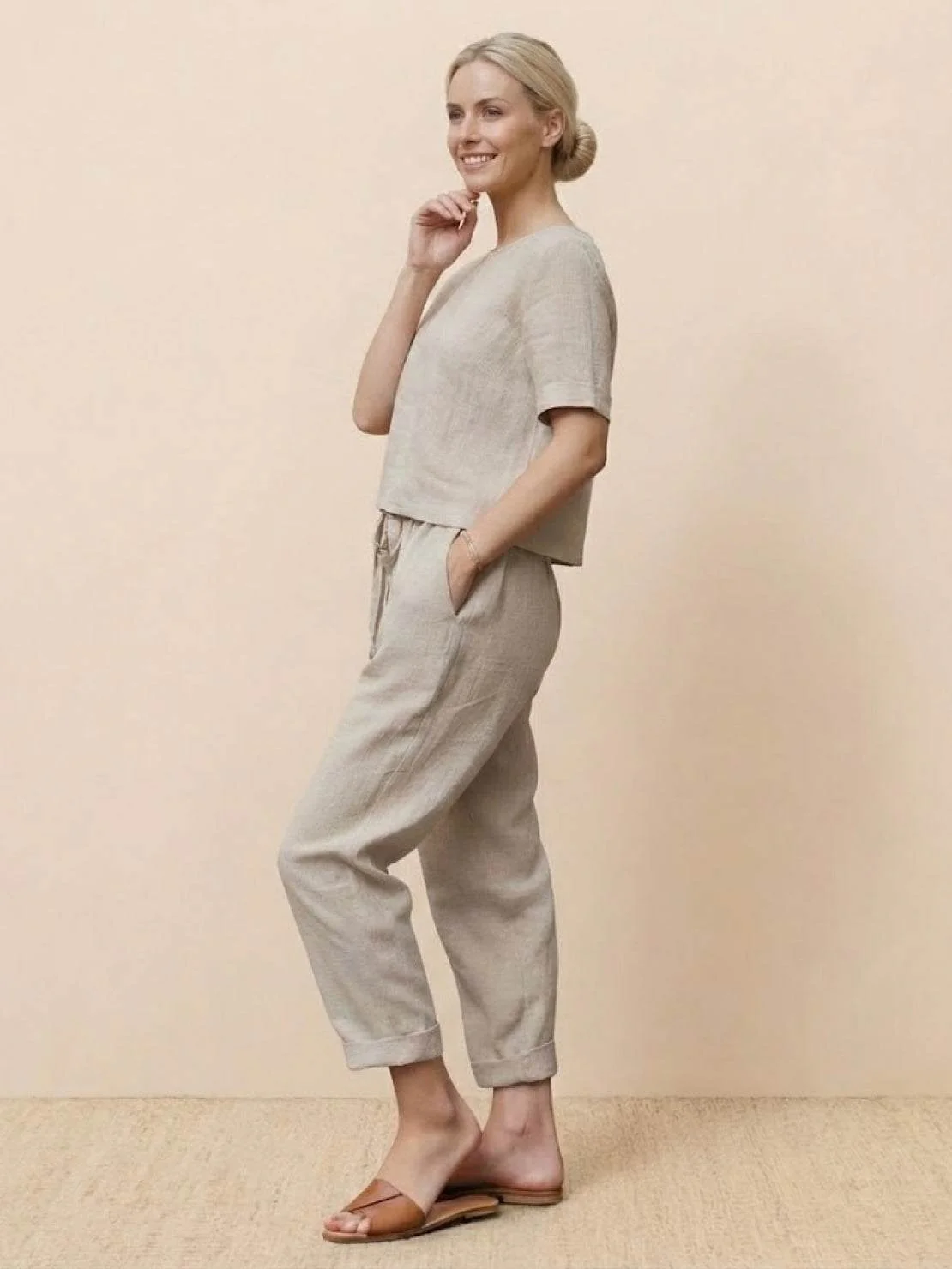 100% Cotton Linen Monochrome Co-ord - Image 9