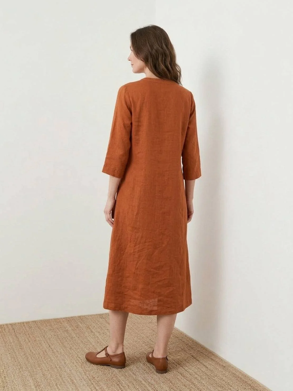 100% Cotton Linen Pintuck Dress - Image 15