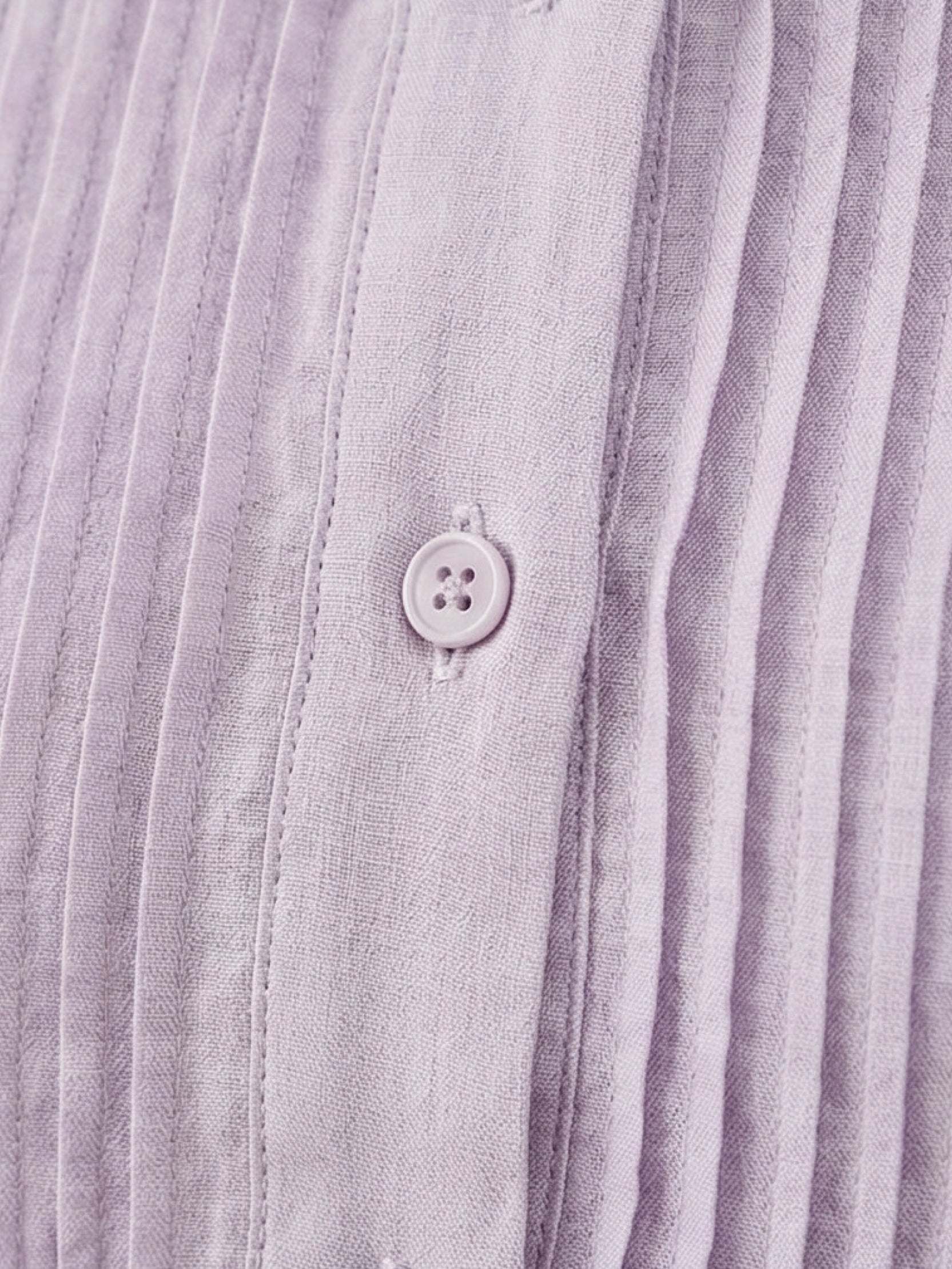 100% Cotton Linen Pleated Midi Dress - Image 6