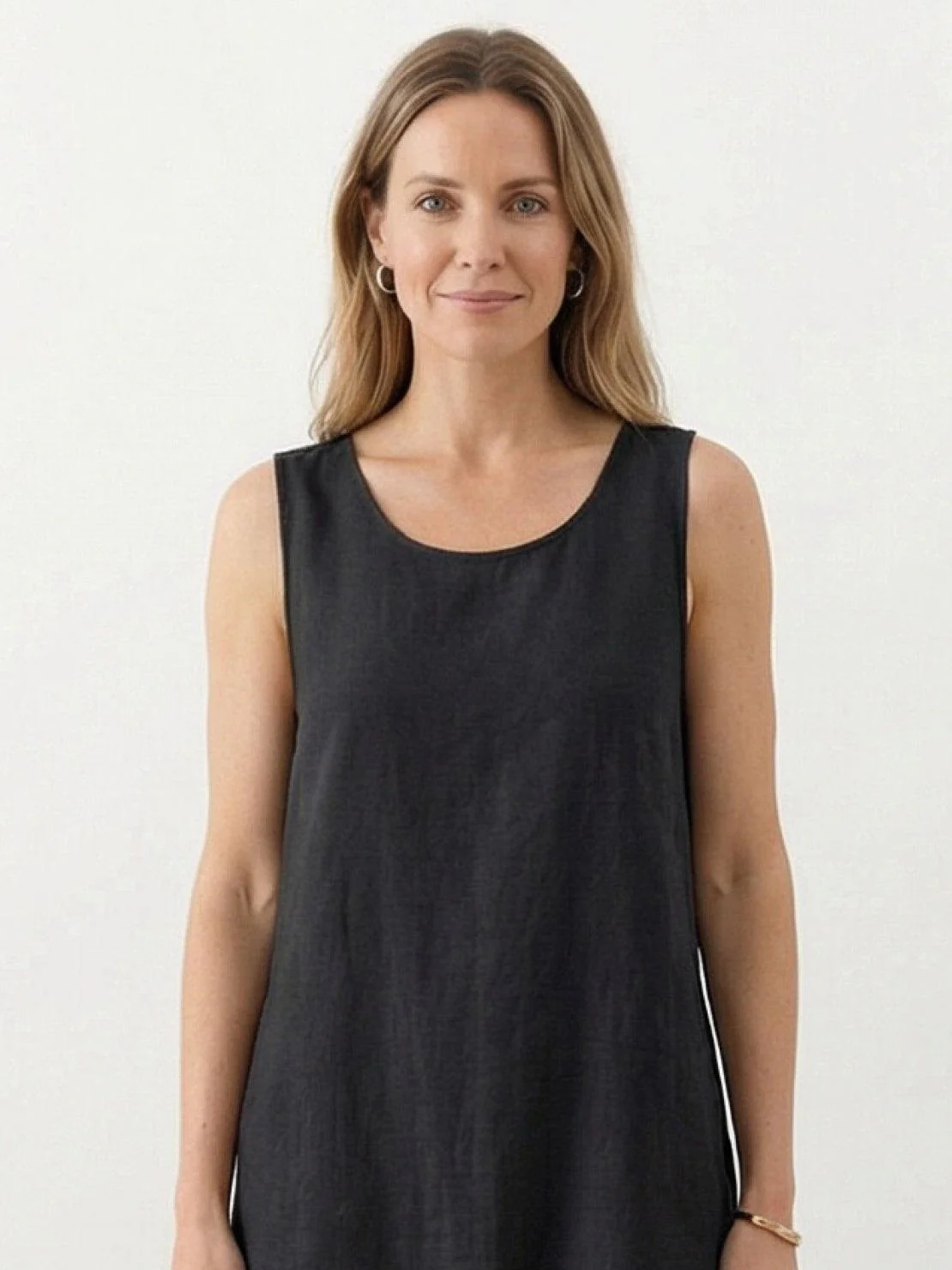 100% Cotton Linen Sleeveless Maxi Dress - Image 28