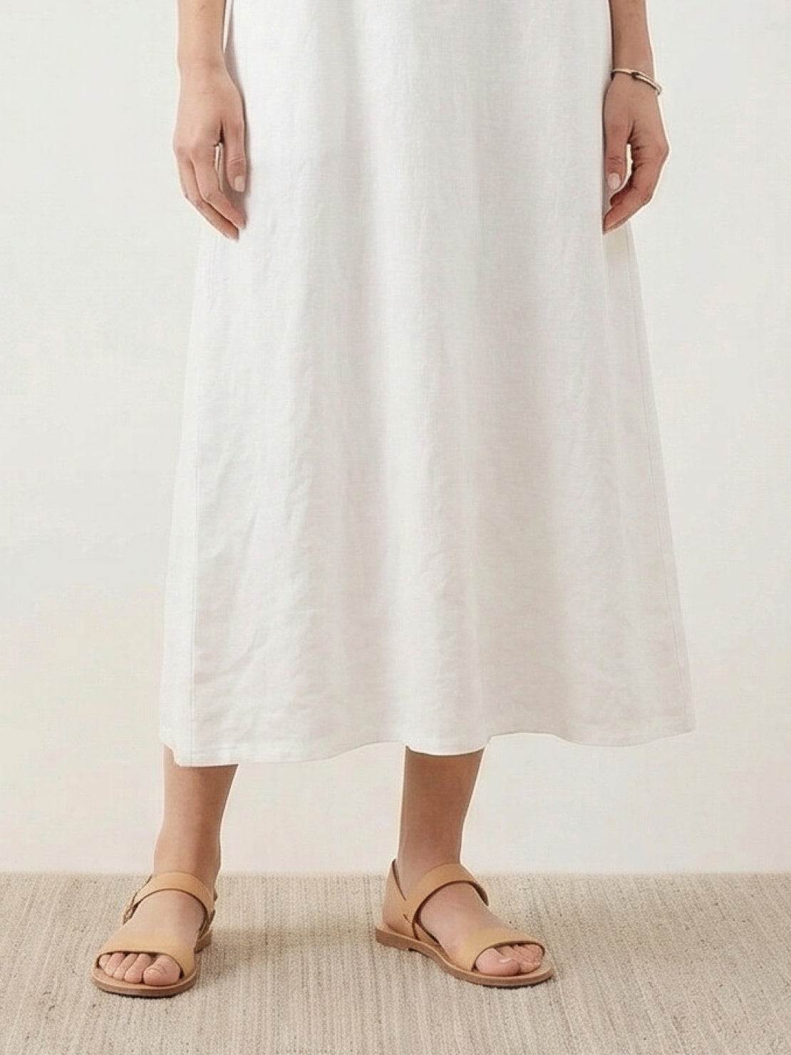 100% Cotton Linen Sleeveless Maxi Dress - Image 35