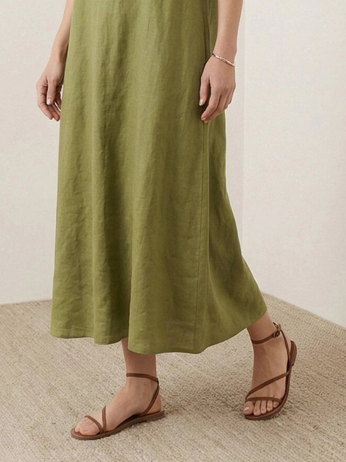 100% Cotton Linen Sleeveless Maxi Dress - Image 41