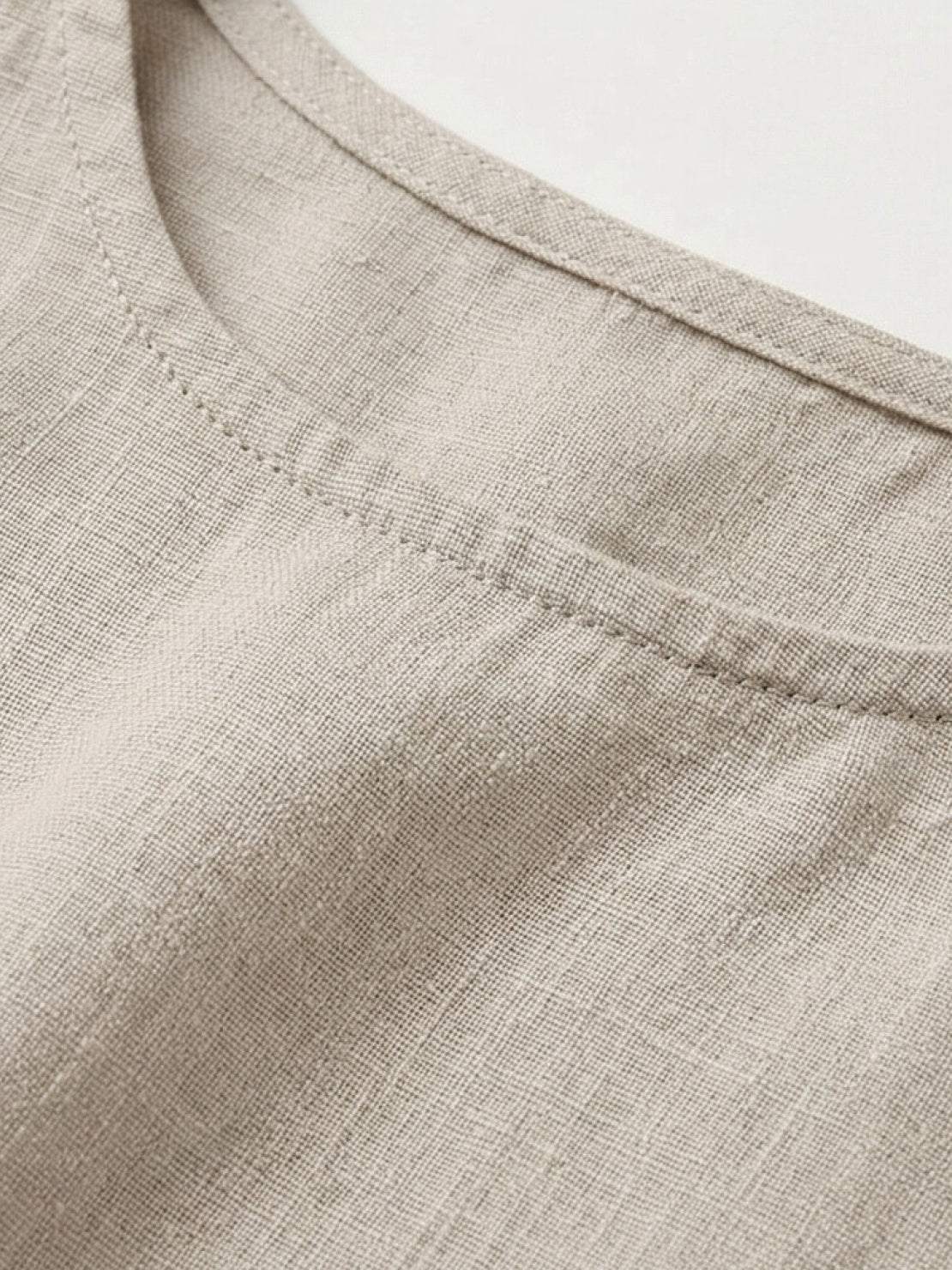 100% Cotton Linen Sleeveless Maxi Dress - Image 48