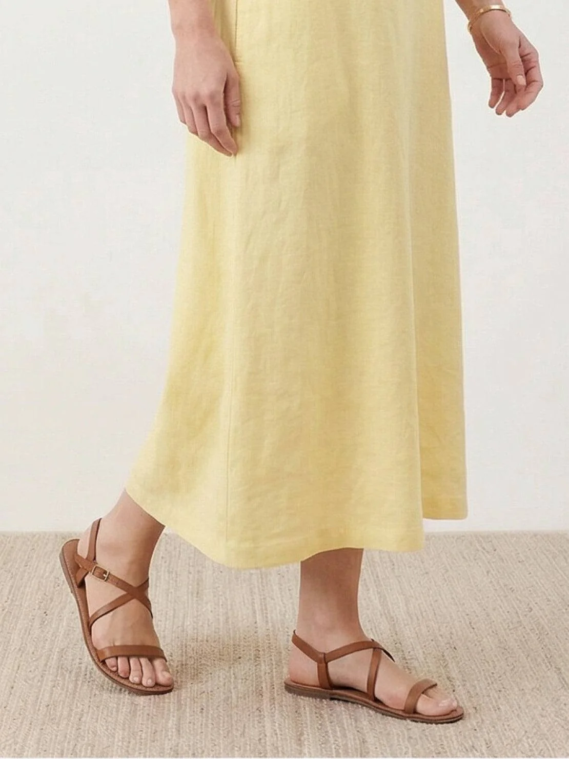 100% Cotton Linen Sleeveless Maxi Dress - Image 5