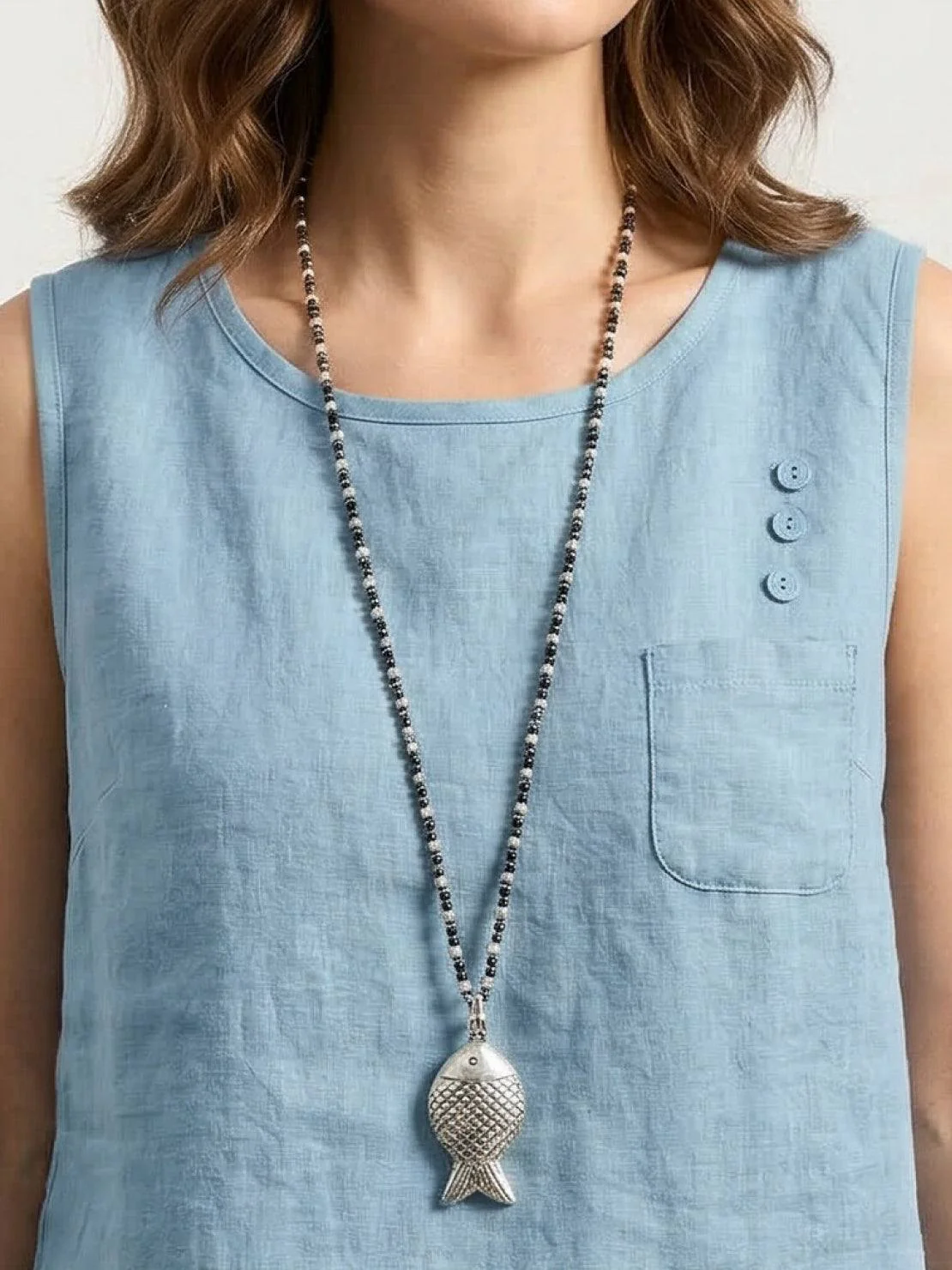100% Cotton Linen Sleeveless Vest - Image 5