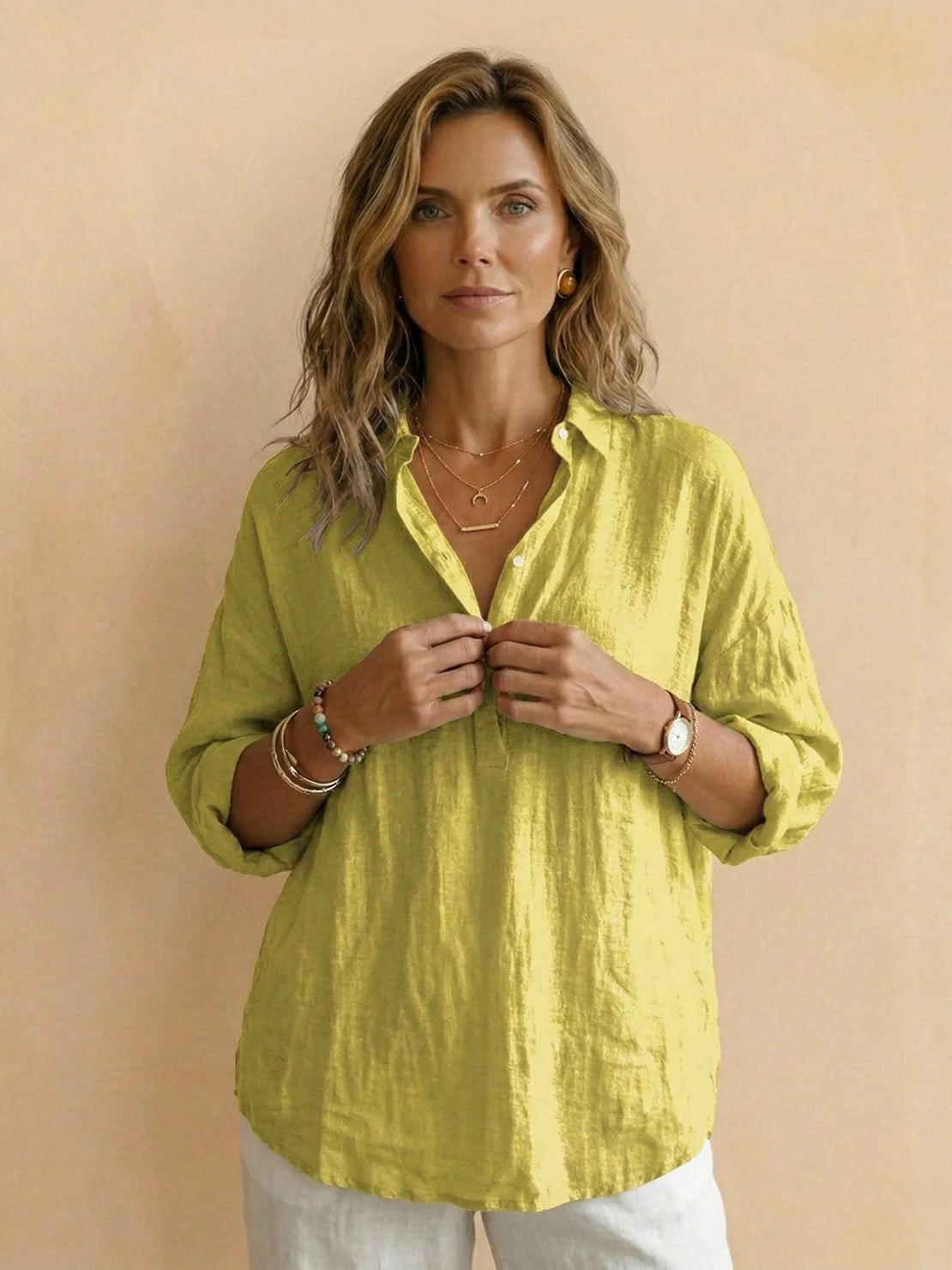 100% Cotton Popover Blouse - Image 21