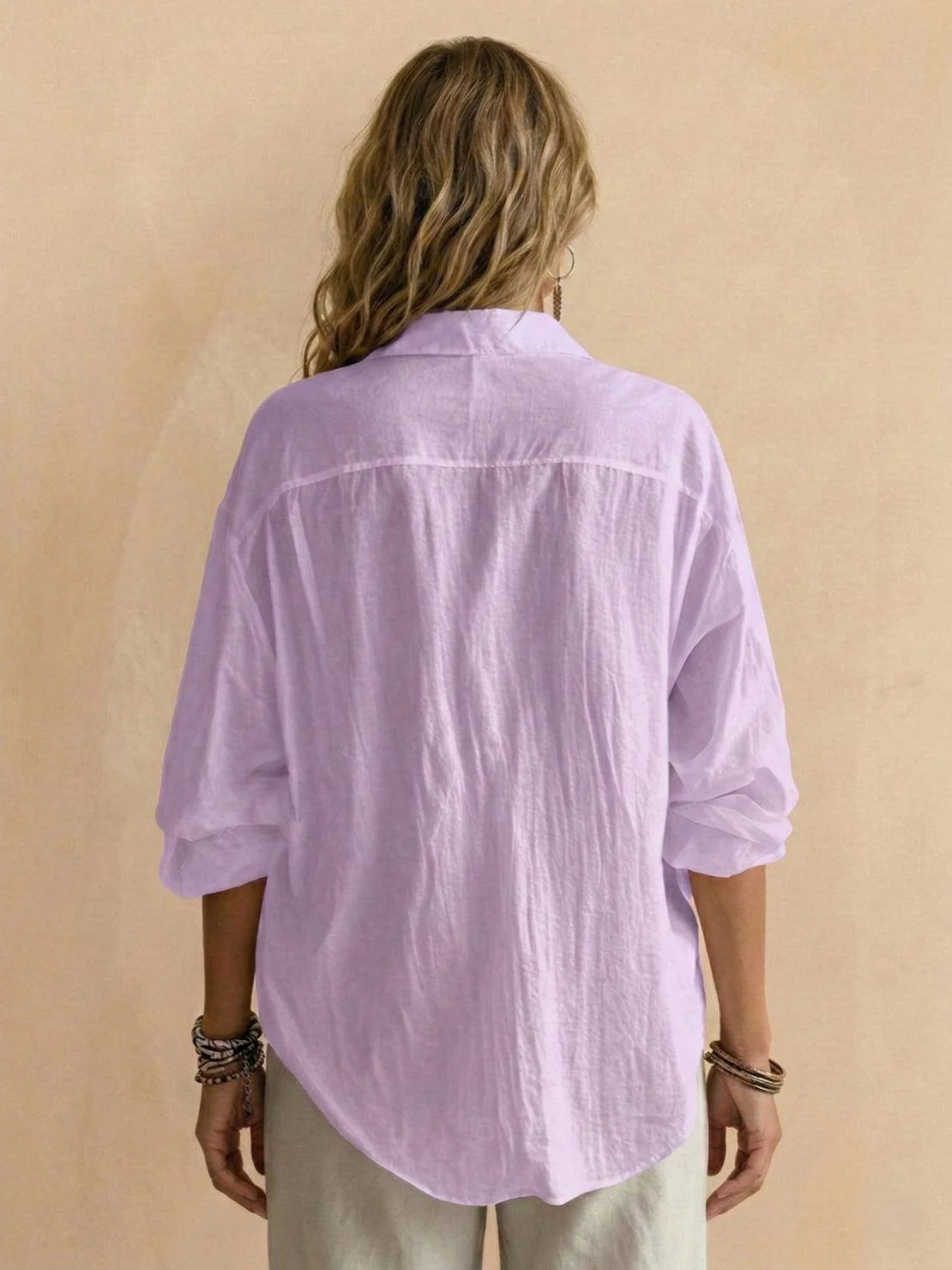 100% Cotton Popover Blouse - Image 29