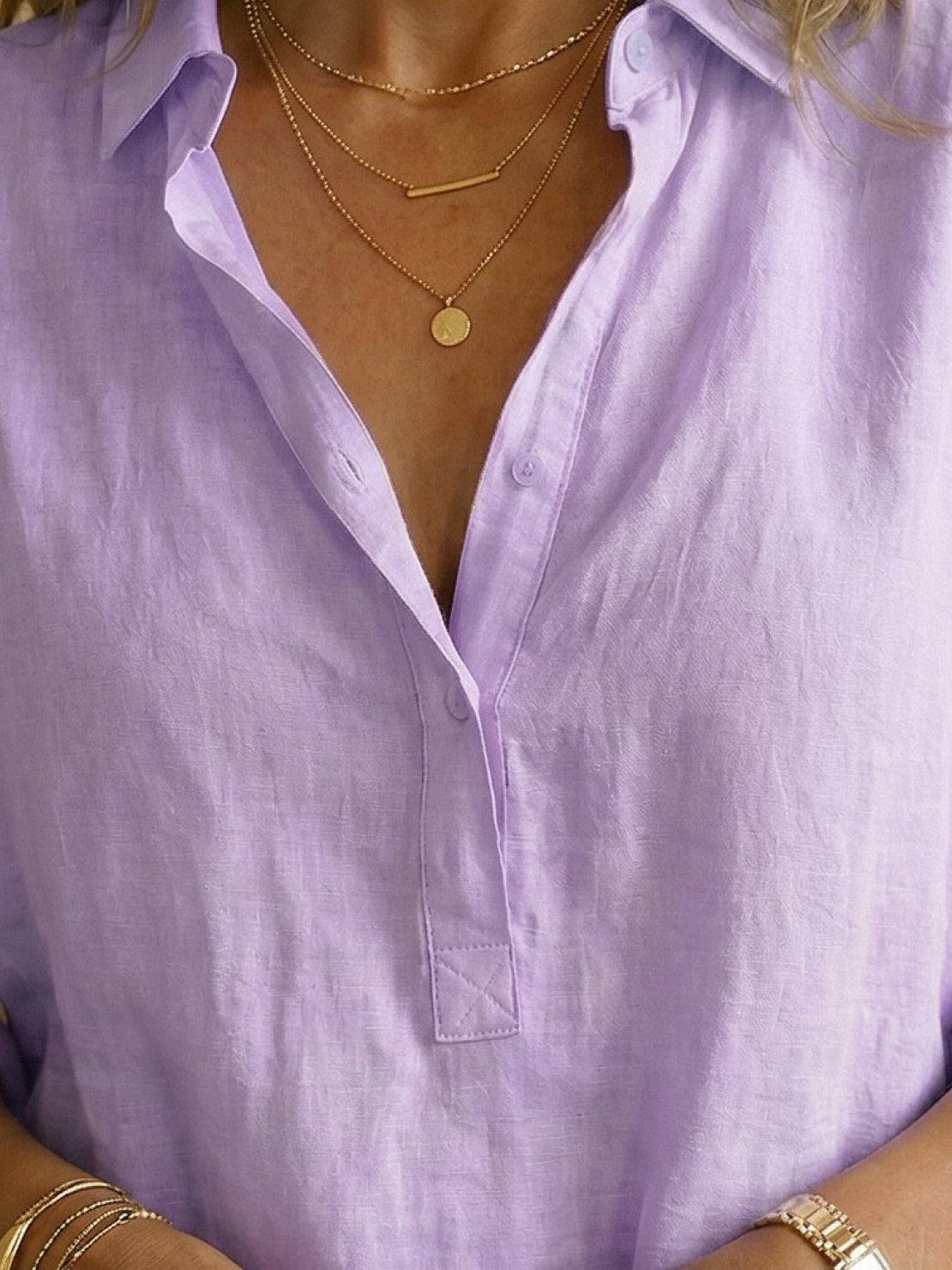 100% Cotton Popover Blouse - Image 30