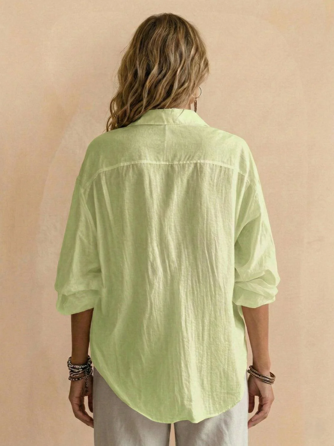 100% Cotton Popover Blouse - Image 34
