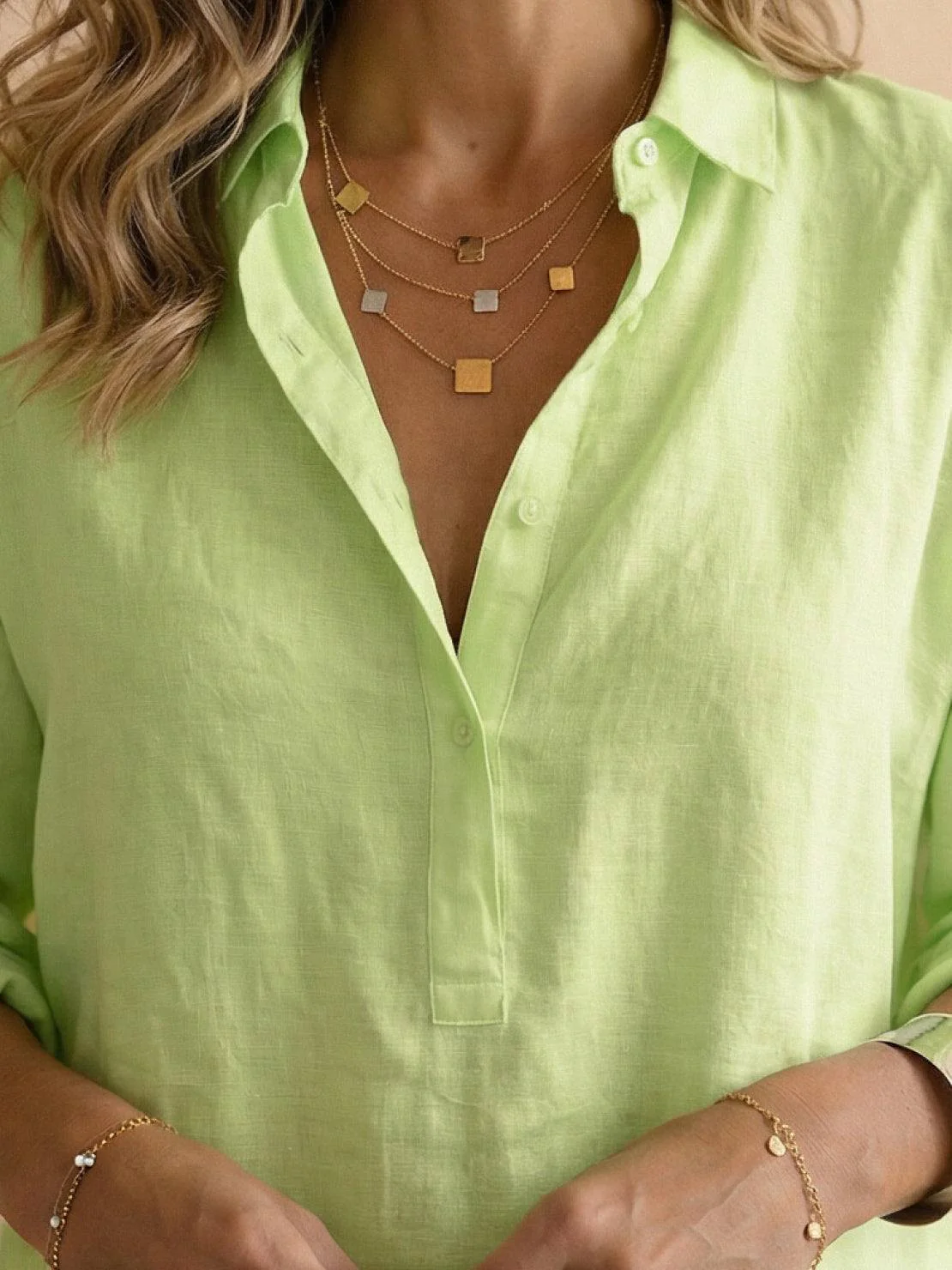 100% Cotton Popover Blouse - Image 35