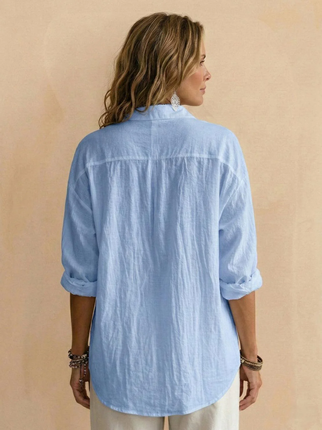 100% Cotton Popover Blouse - Image 9
