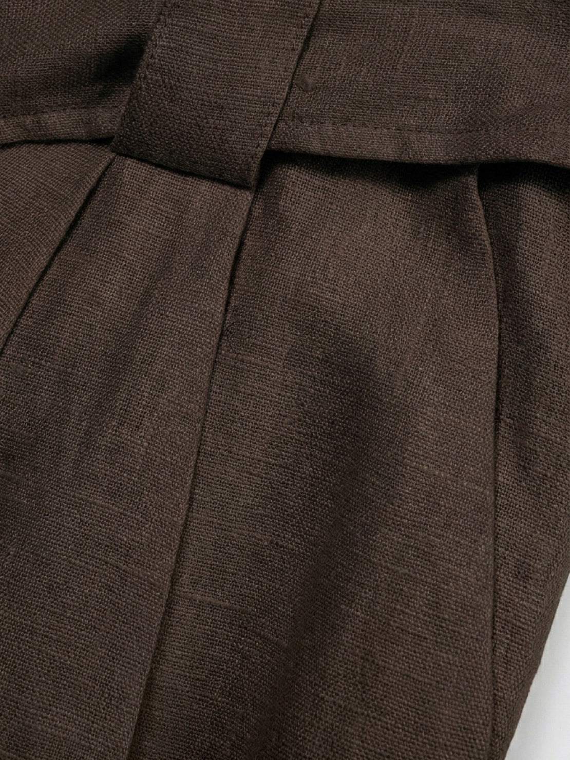 100% Linen Belted Shorts - Image 12