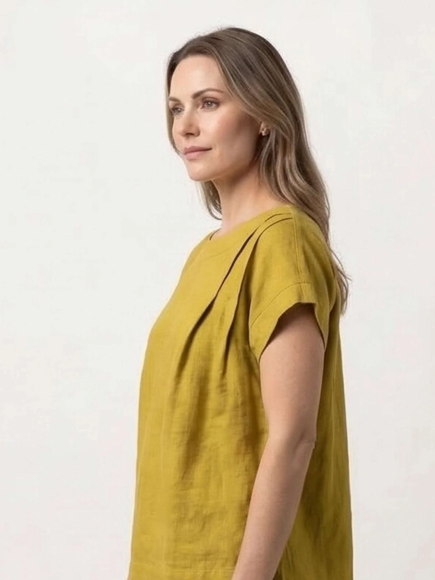 100% Linen Boxy Cap-Sleeve Top - Image 10