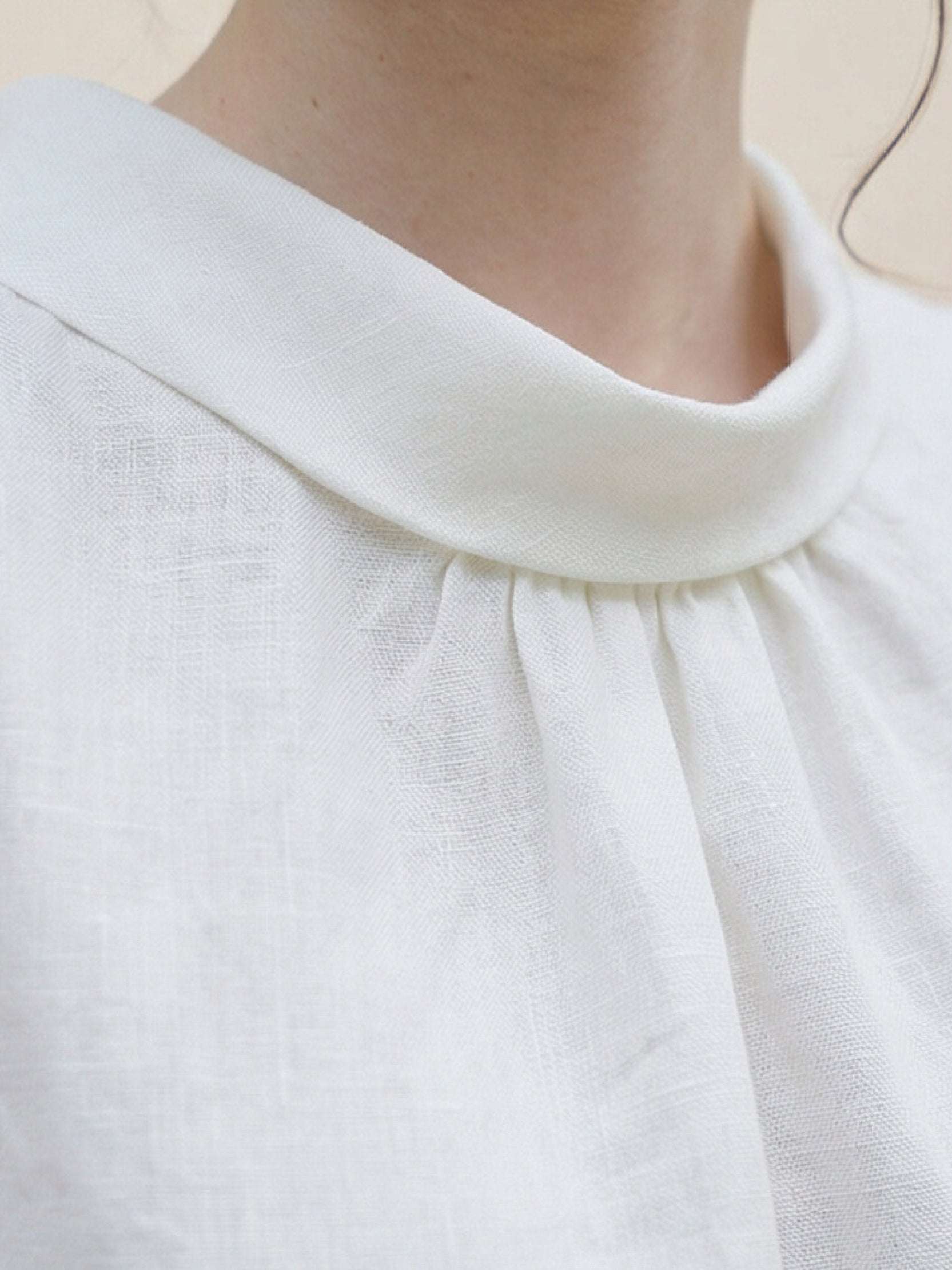 100% Linen Cowl-Collar Sleeveless Top - Image 12