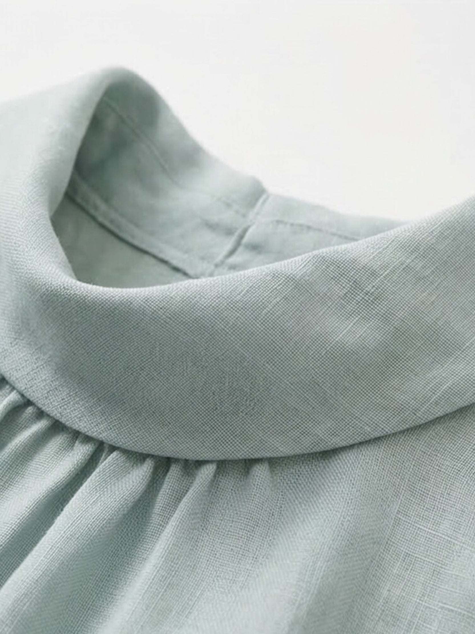 100% Linen Cowl-Collar Sleeveless Top - Image 6