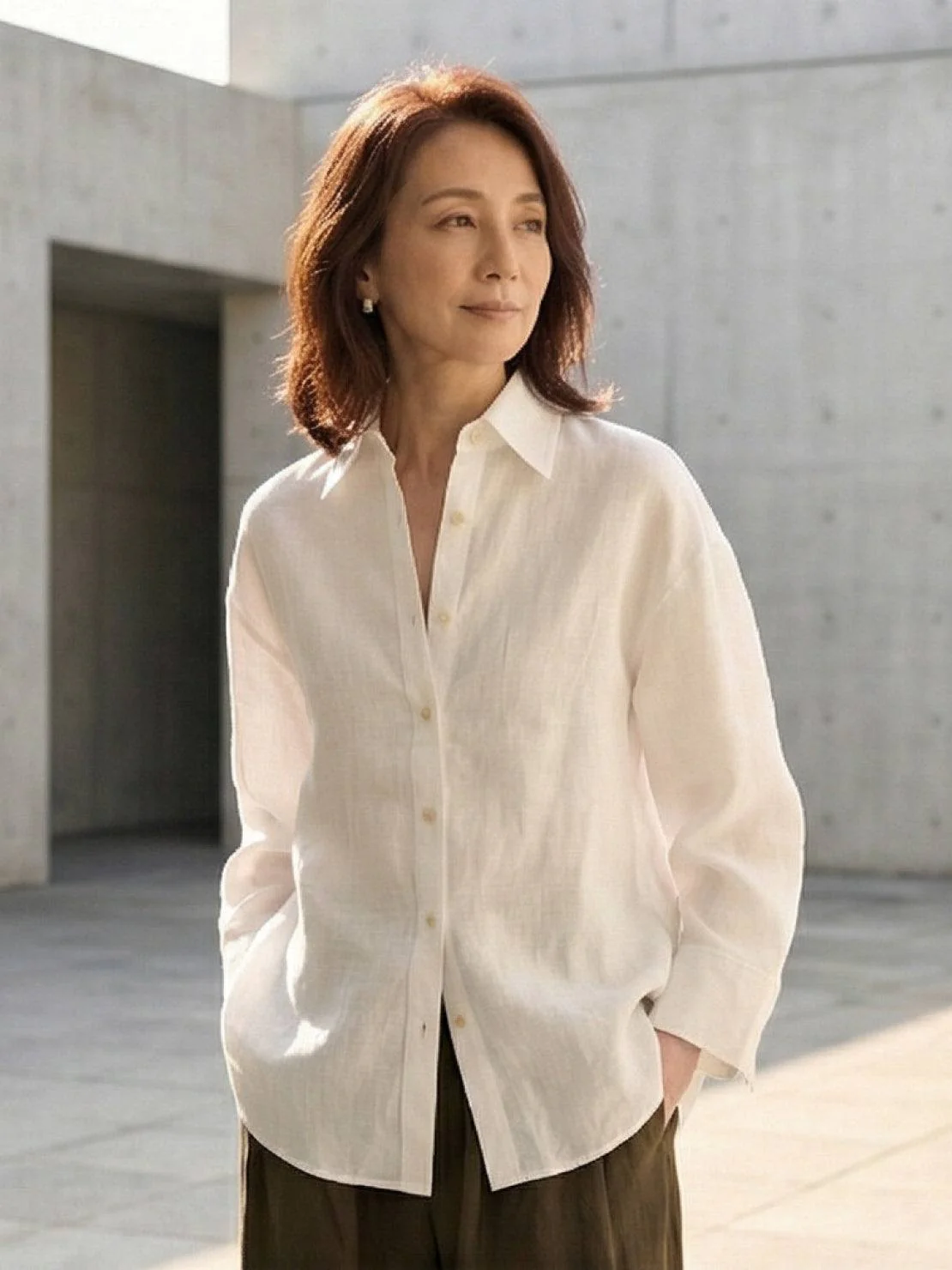 100% Linen Dropped-Shoulder Shirt - Image 22