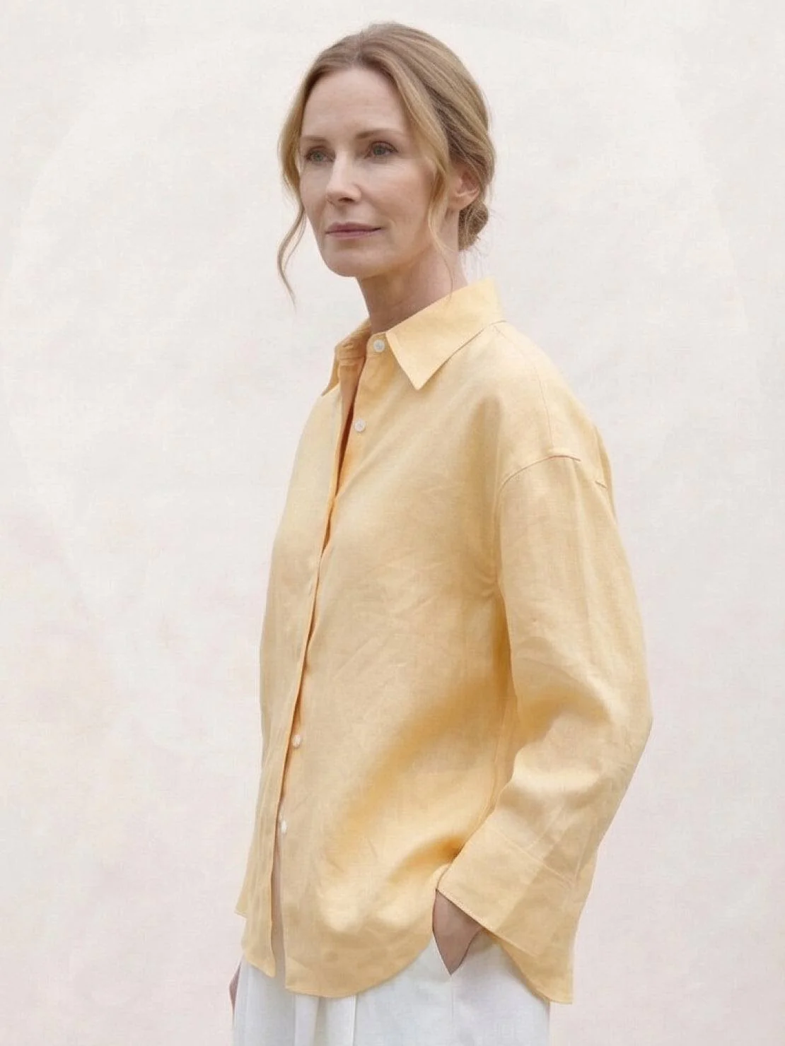 100% Linen Dropped-Shoulder Shirt - Image 28
