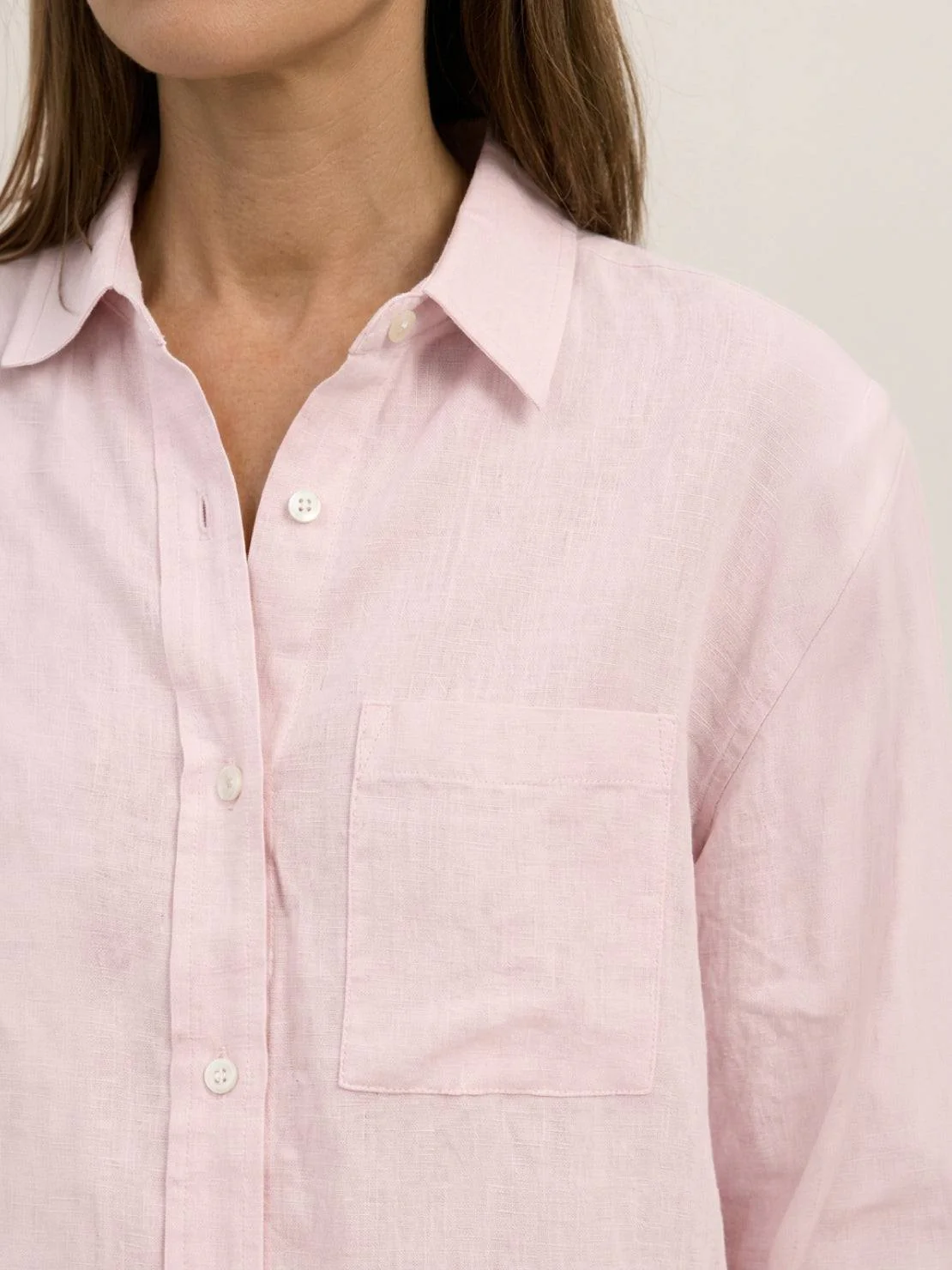100% Linen Dropped-Shoulder Shirt - Image 4