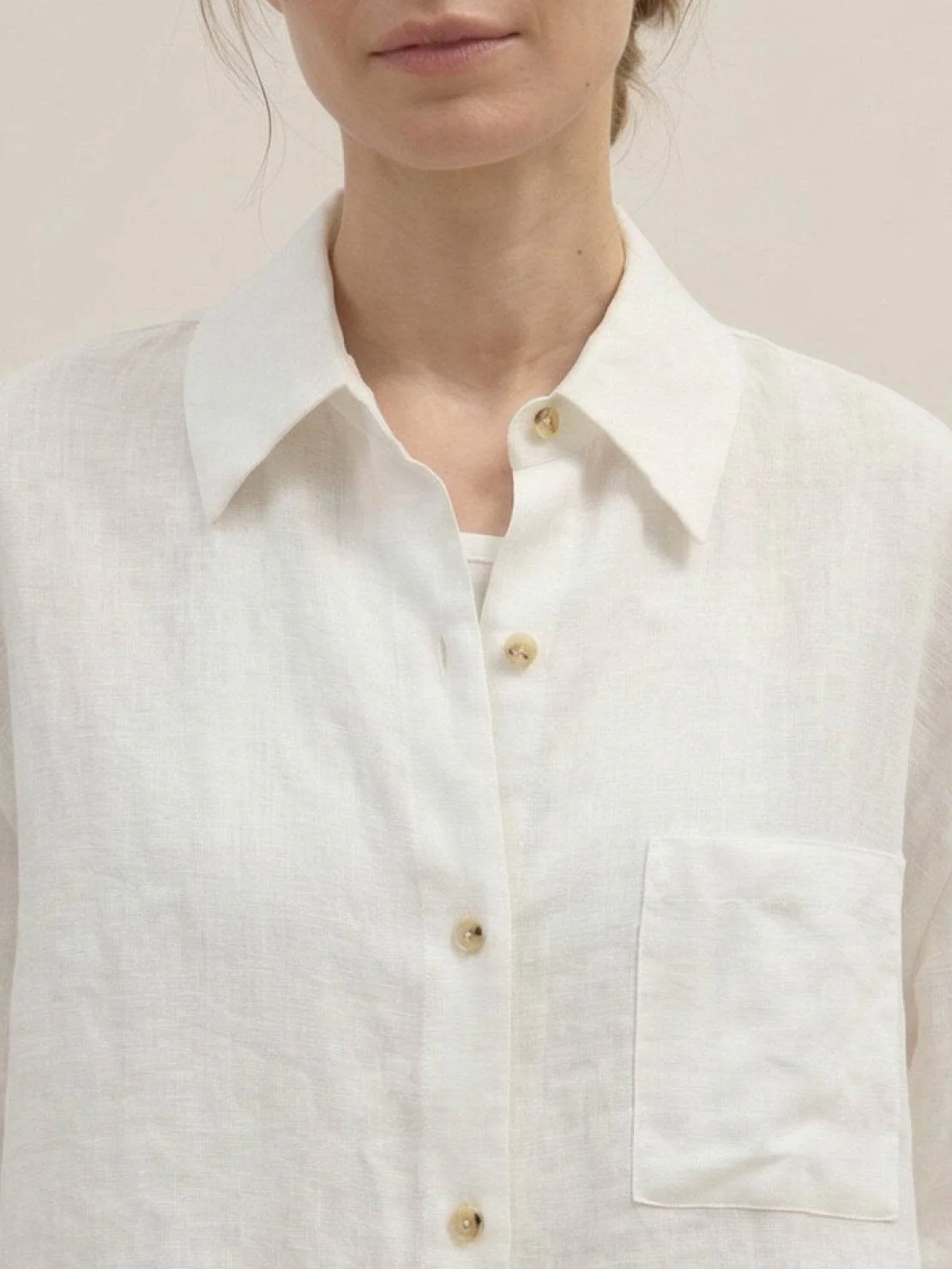 100% Linen Dropped-Shoulder Shirt - Image 9