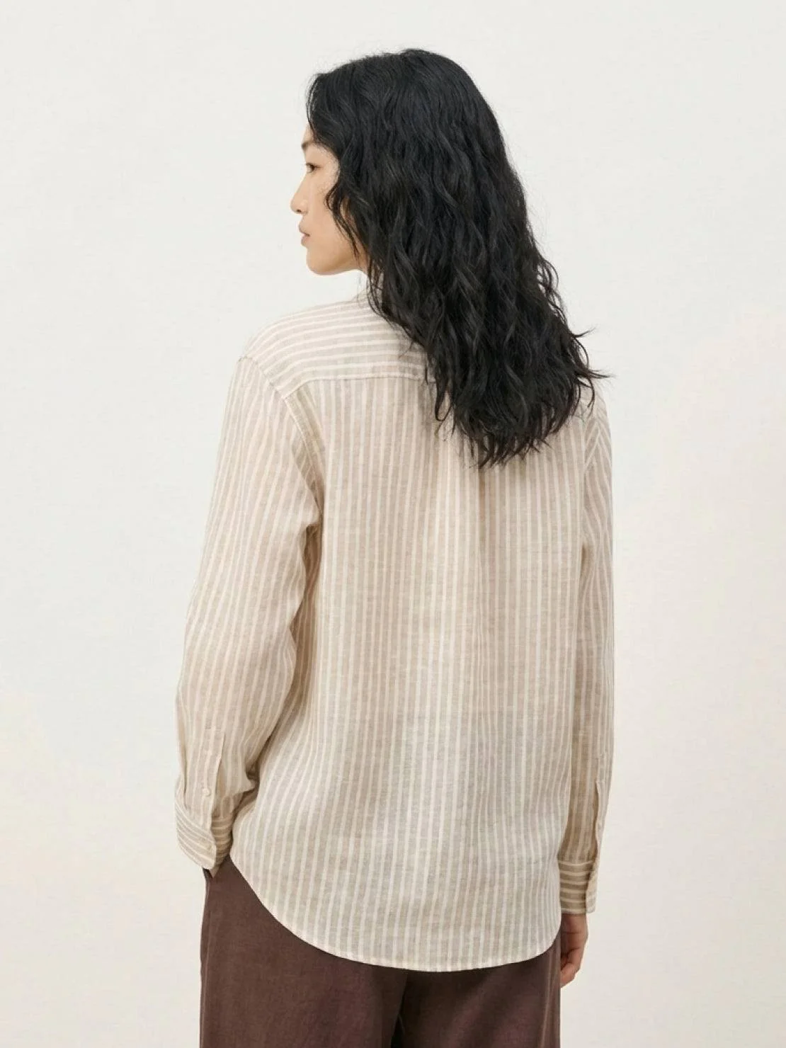100% Linen Pinstripe Shirt - Image 17