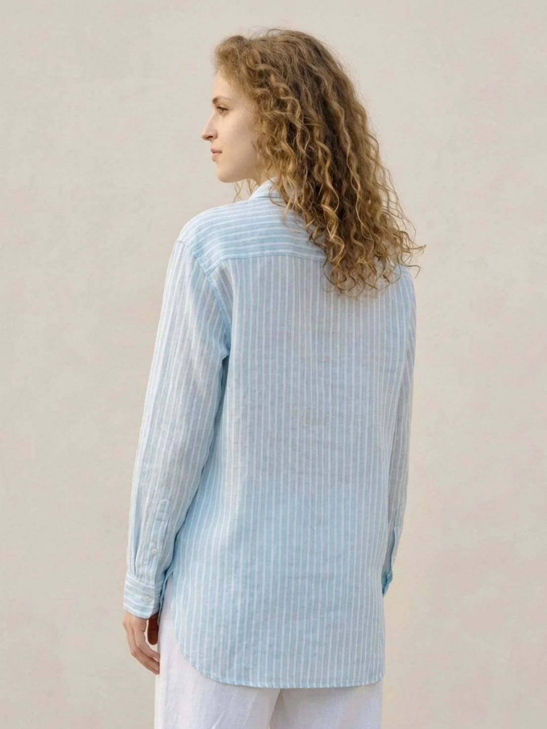 100% Linen Pinstripe Shirt - Image 4