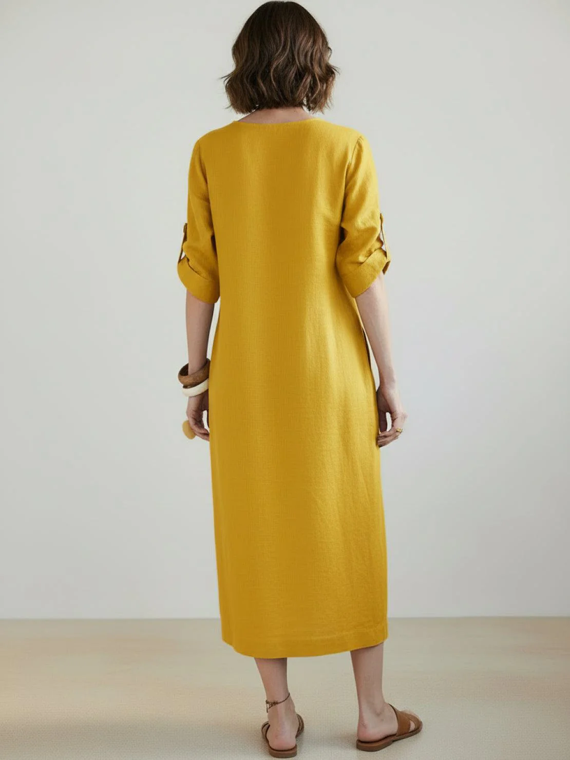 100% Linen Pure Elegance Dress - Image 10