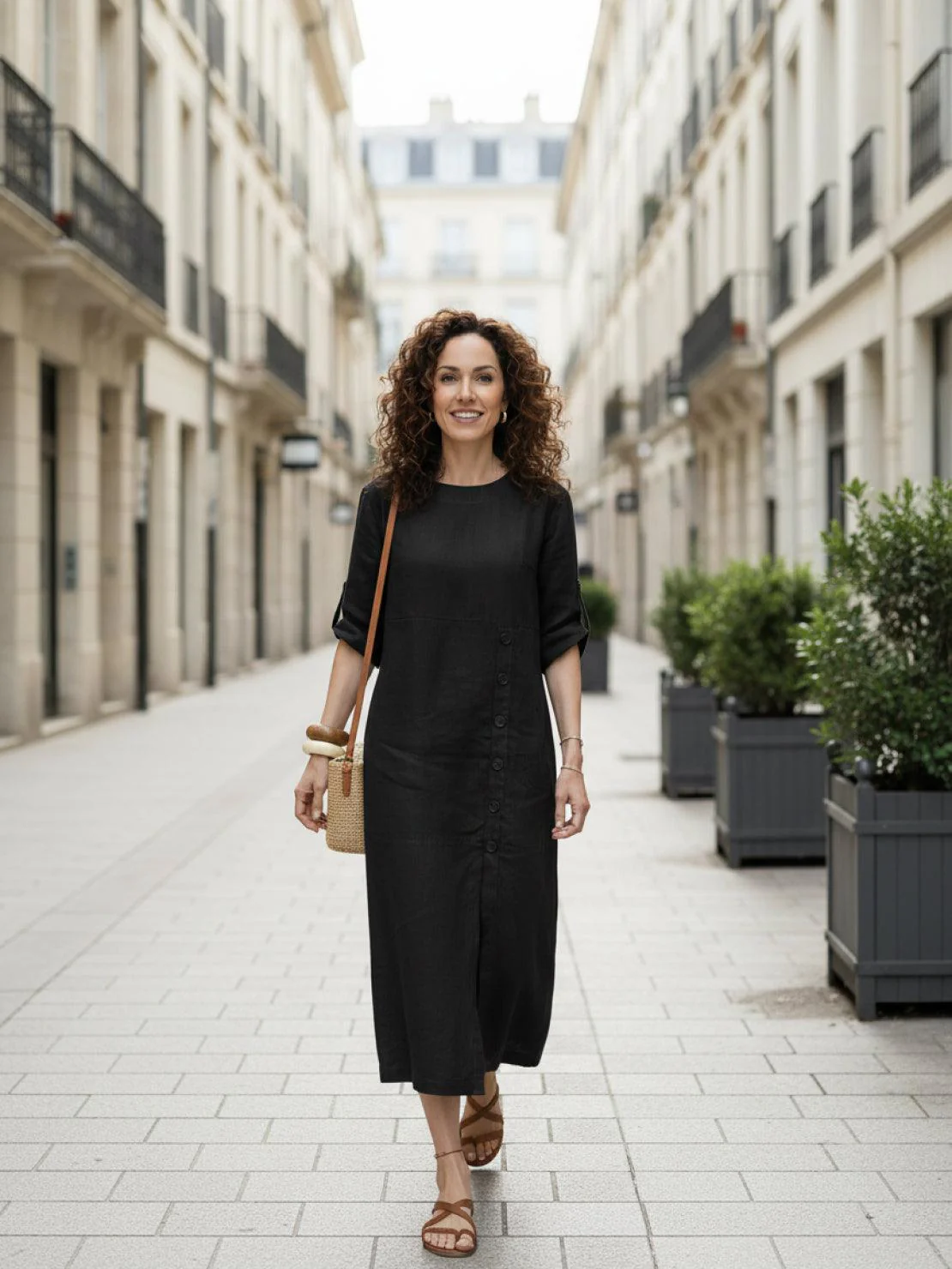 100% Linen Pure Elegance Dress - Image 12