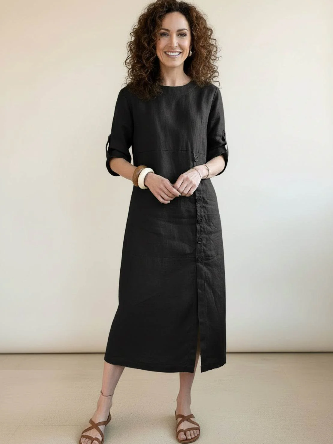 100% Linen Pure Elegance Dress - Image 14