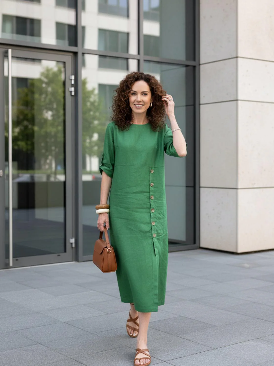 100% Linen Pure Elegance Dress - Image 17