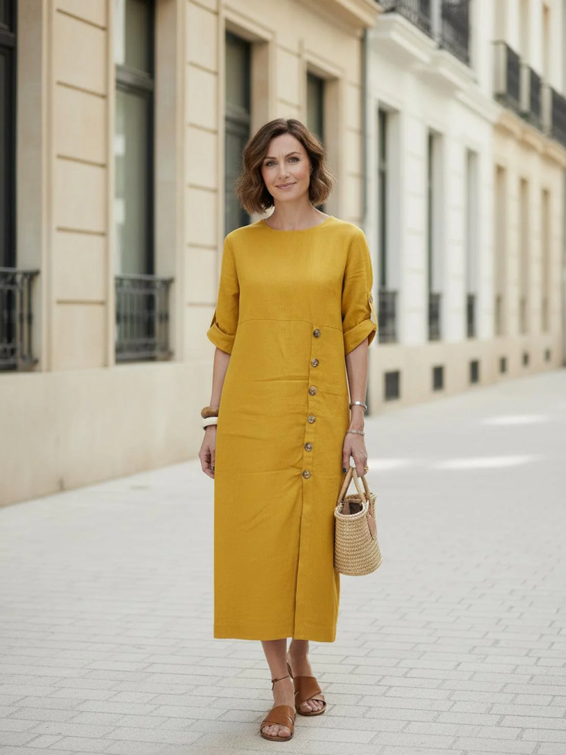 100% Linen Pure Elegance Dress - Image 7