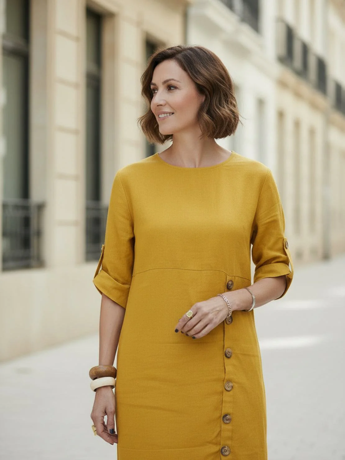 100% Linen Pure Elegance Dress - Image 8