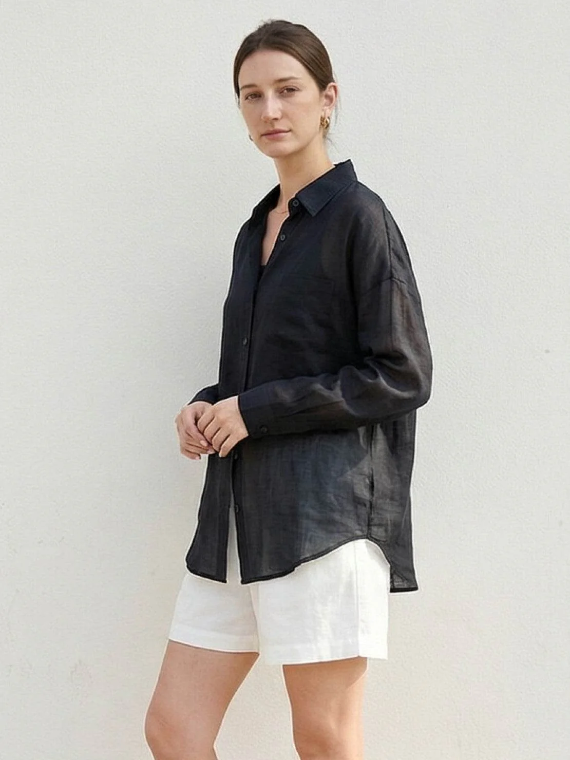 100% Linen Sheer Overshirt - Image 10