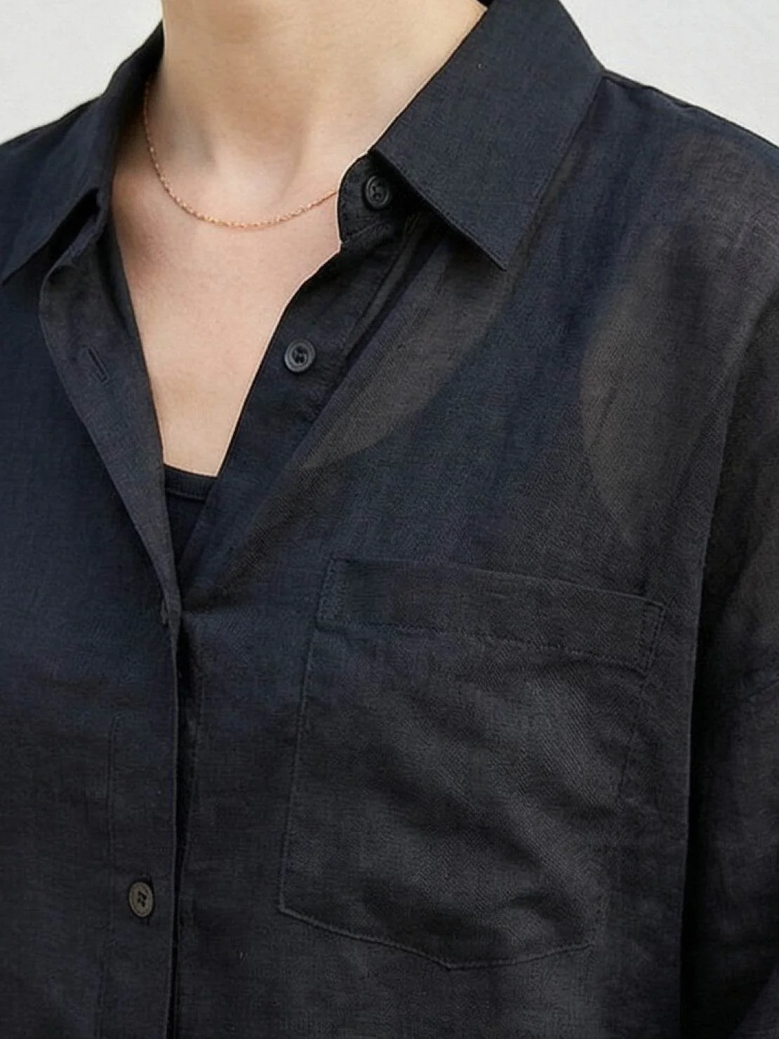 100% Linen Sheer Overshirt - Image 11