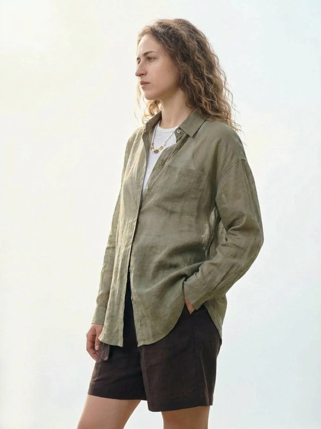 100% Linen Sheer Overshirt - Image 16
