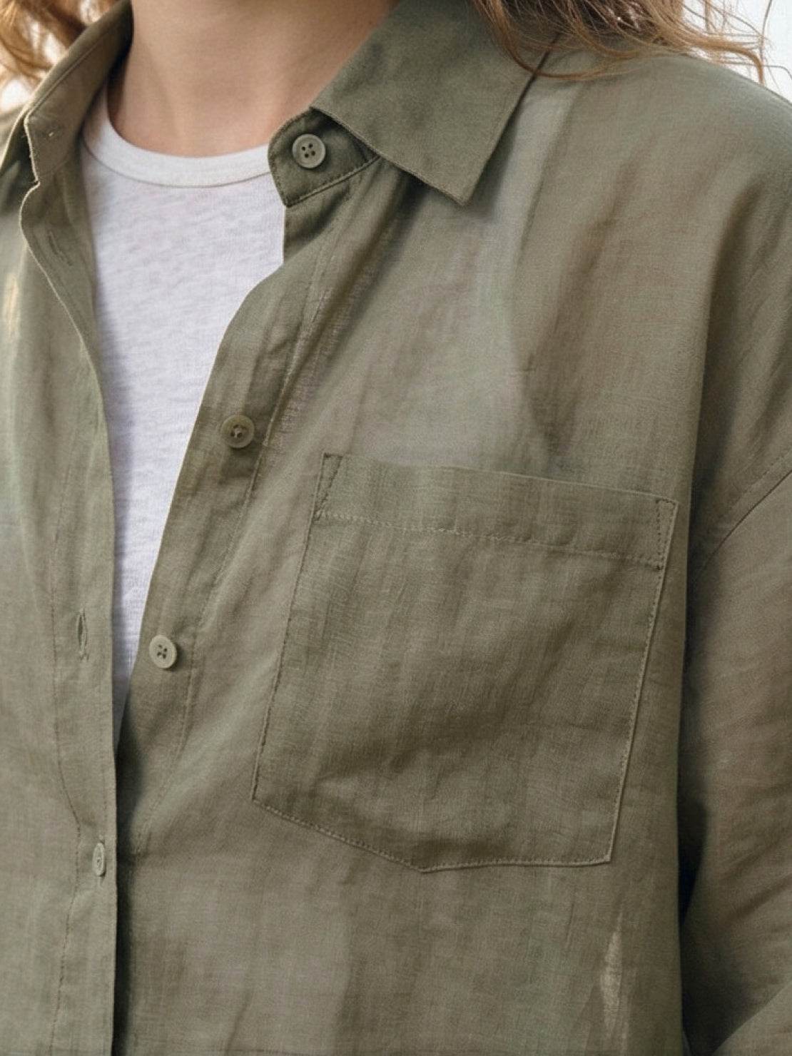 100% Linen Sheer Overshirt - Image 17